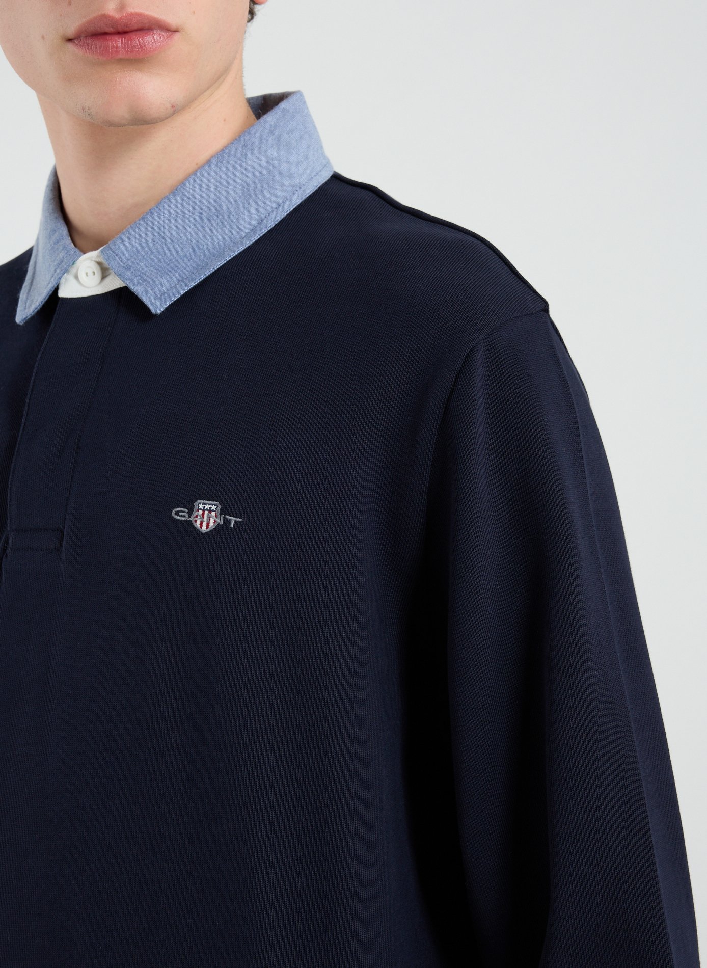 Long-sleeved polo shirt GANT Blue