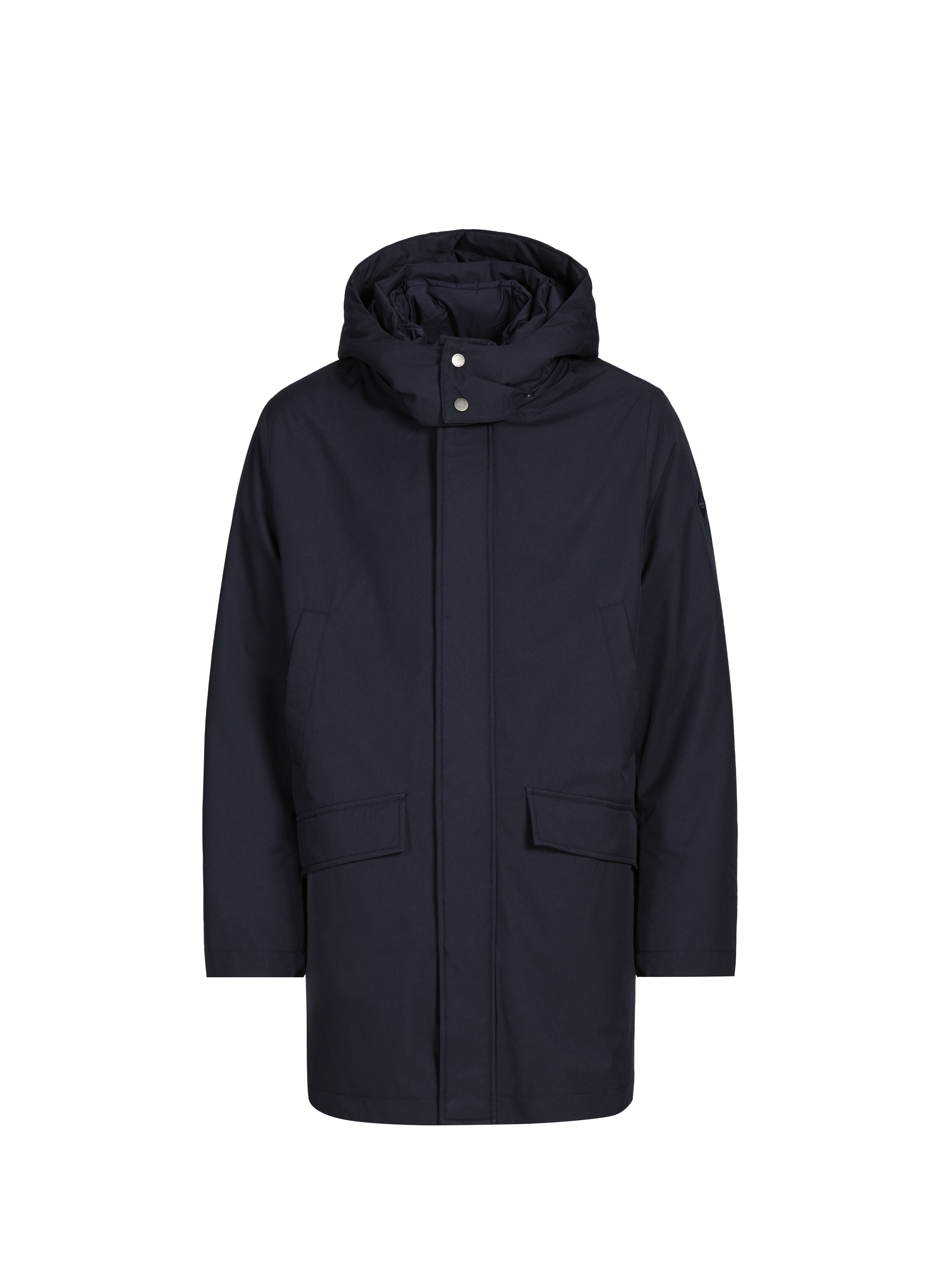 Mid-length cotton parka HACKETT Blue