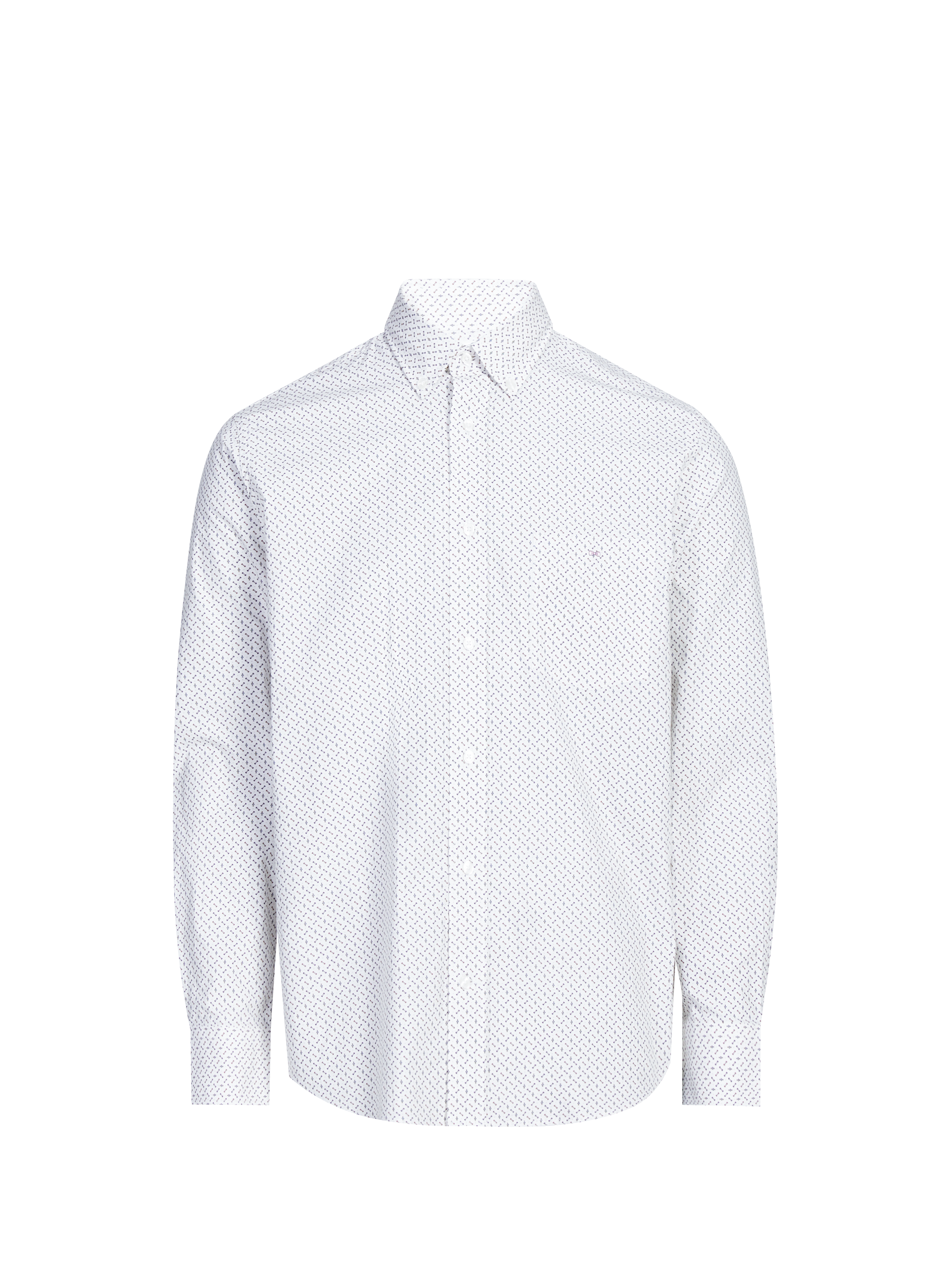 Classic collar shirt with cotton print EDEN PARK Beige