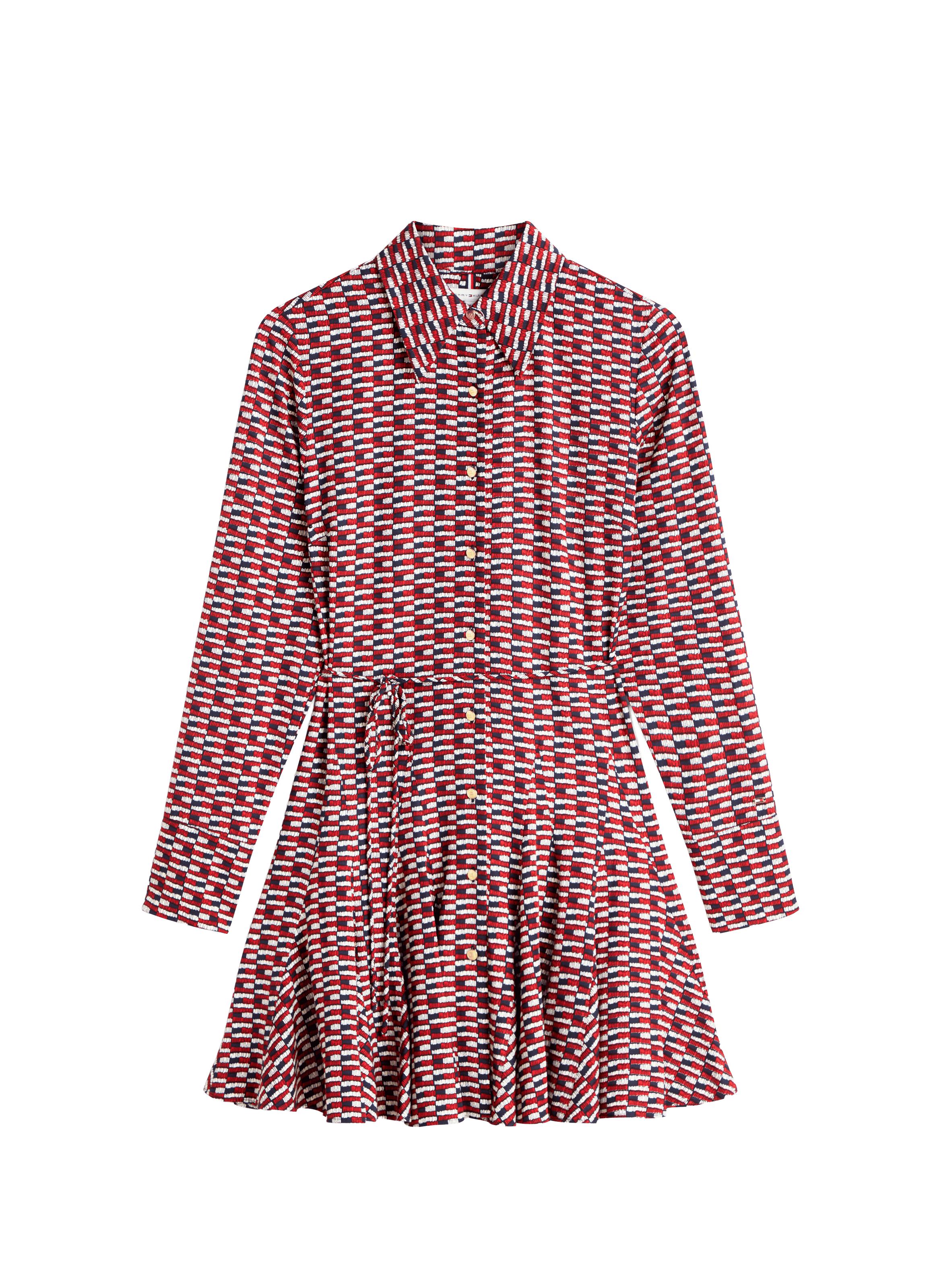 Robe chemise courte imprimée  TOMMY HILFIGER Bleu