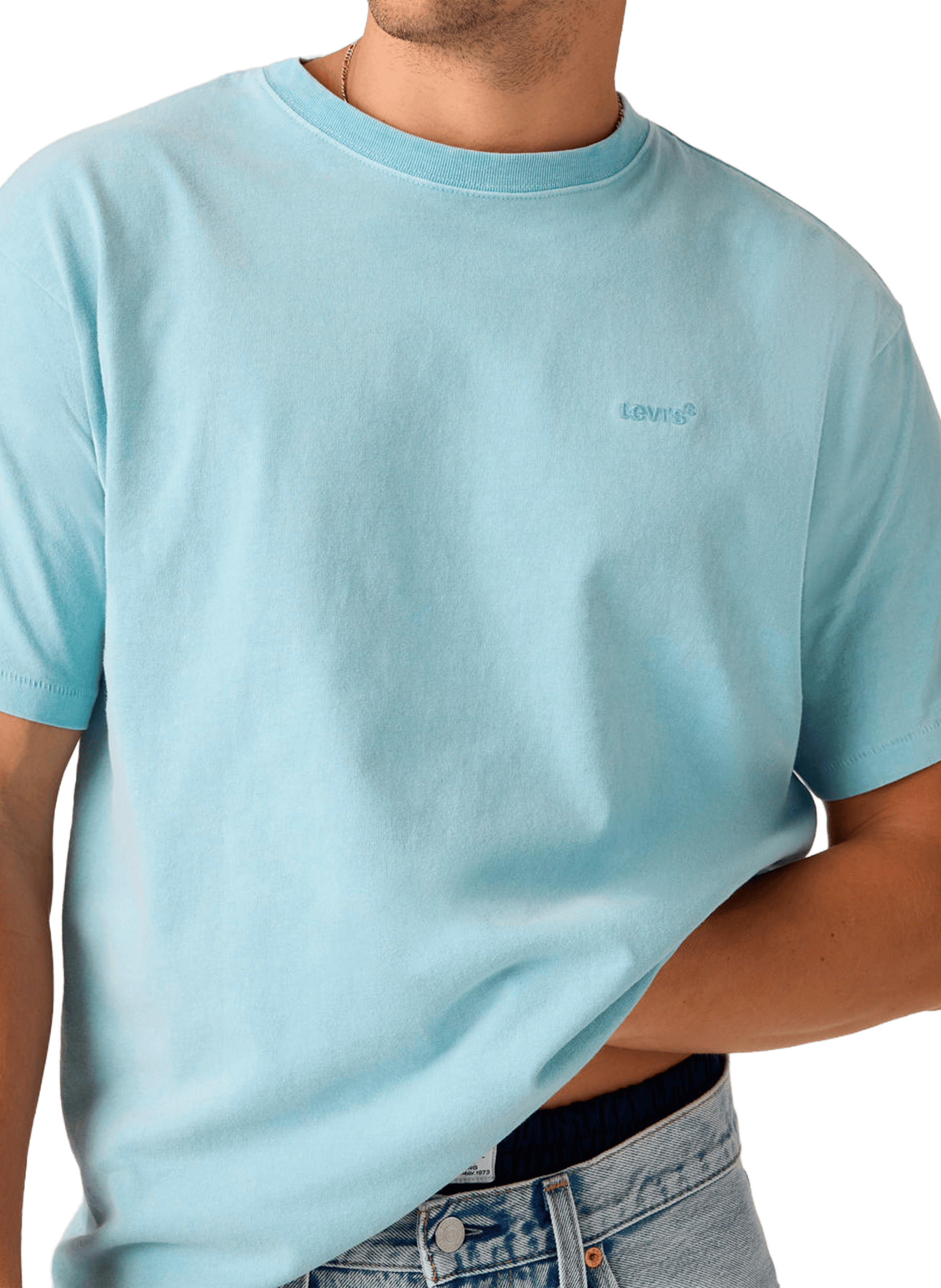 Plain straight cotton t-shirt LEVI'S Blue