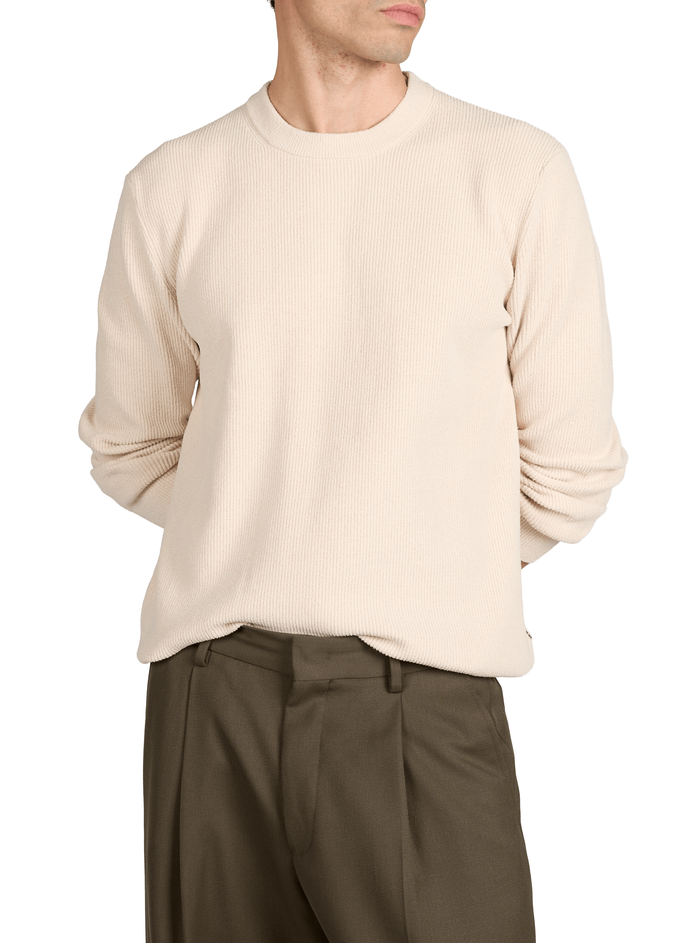 Pull droit Danny côtelé NN.07 Beige