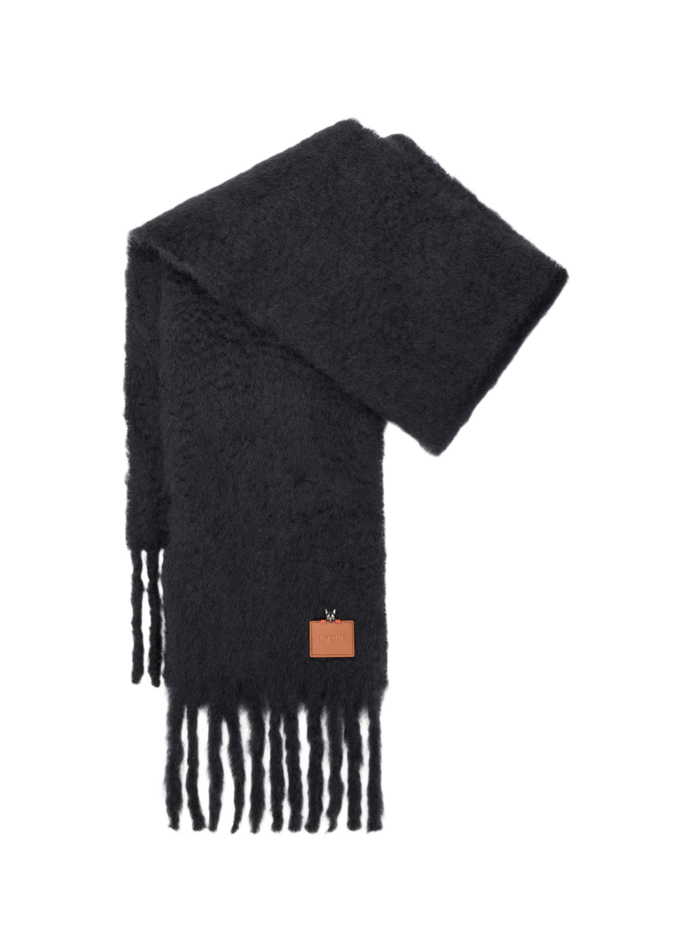 LOEWE x Louis Wain - Écharpe en mohair et laine mélangés LOEWE Noir