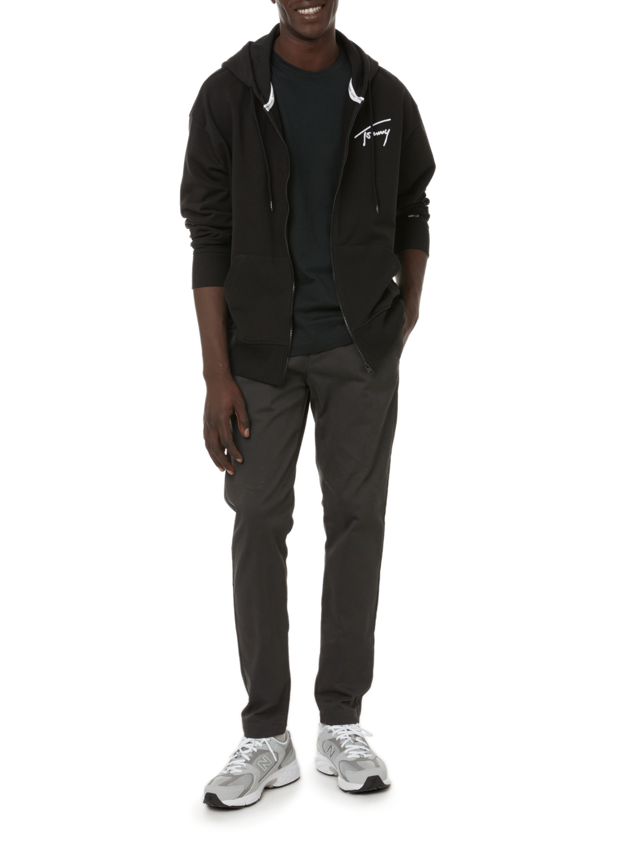 Straight-fit organic cotton T-shirt TOMMY HILFIGER Black