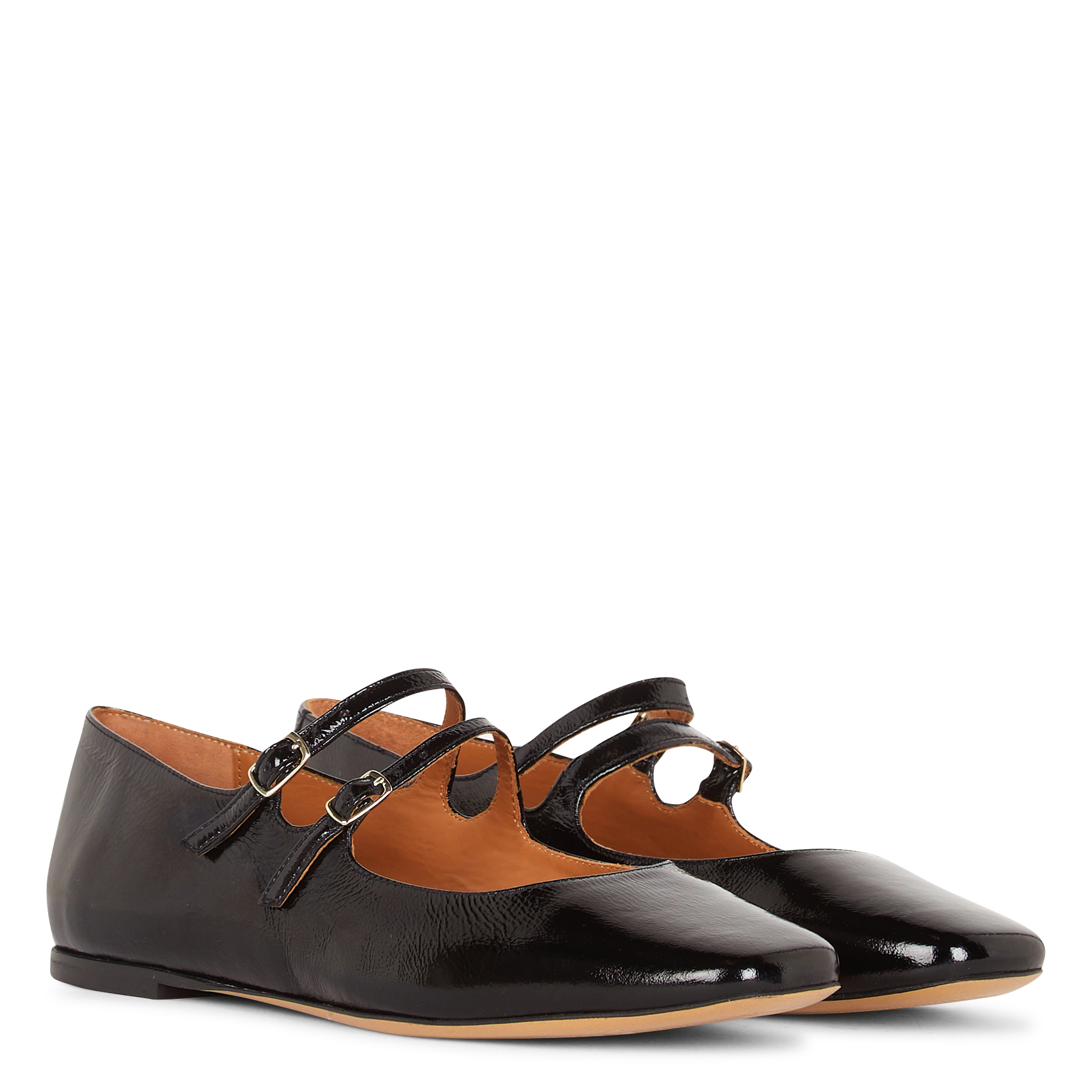 Babies en cuir vernis n°128 RIVECOUR Noir