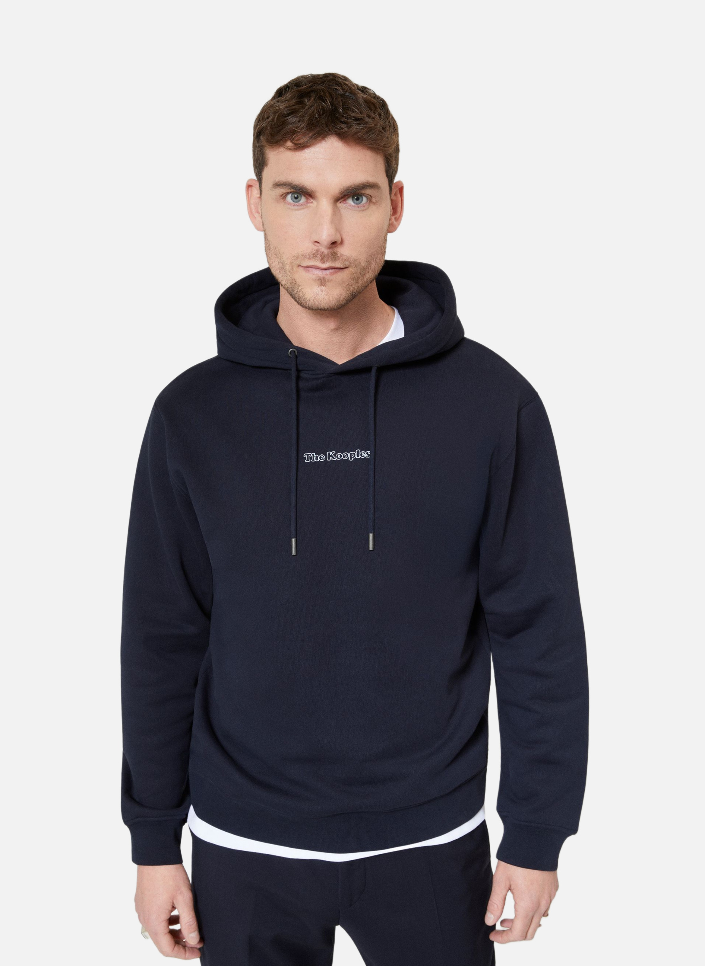 Sweatshirt à capuche avec logo THE KOOPLES Bleu