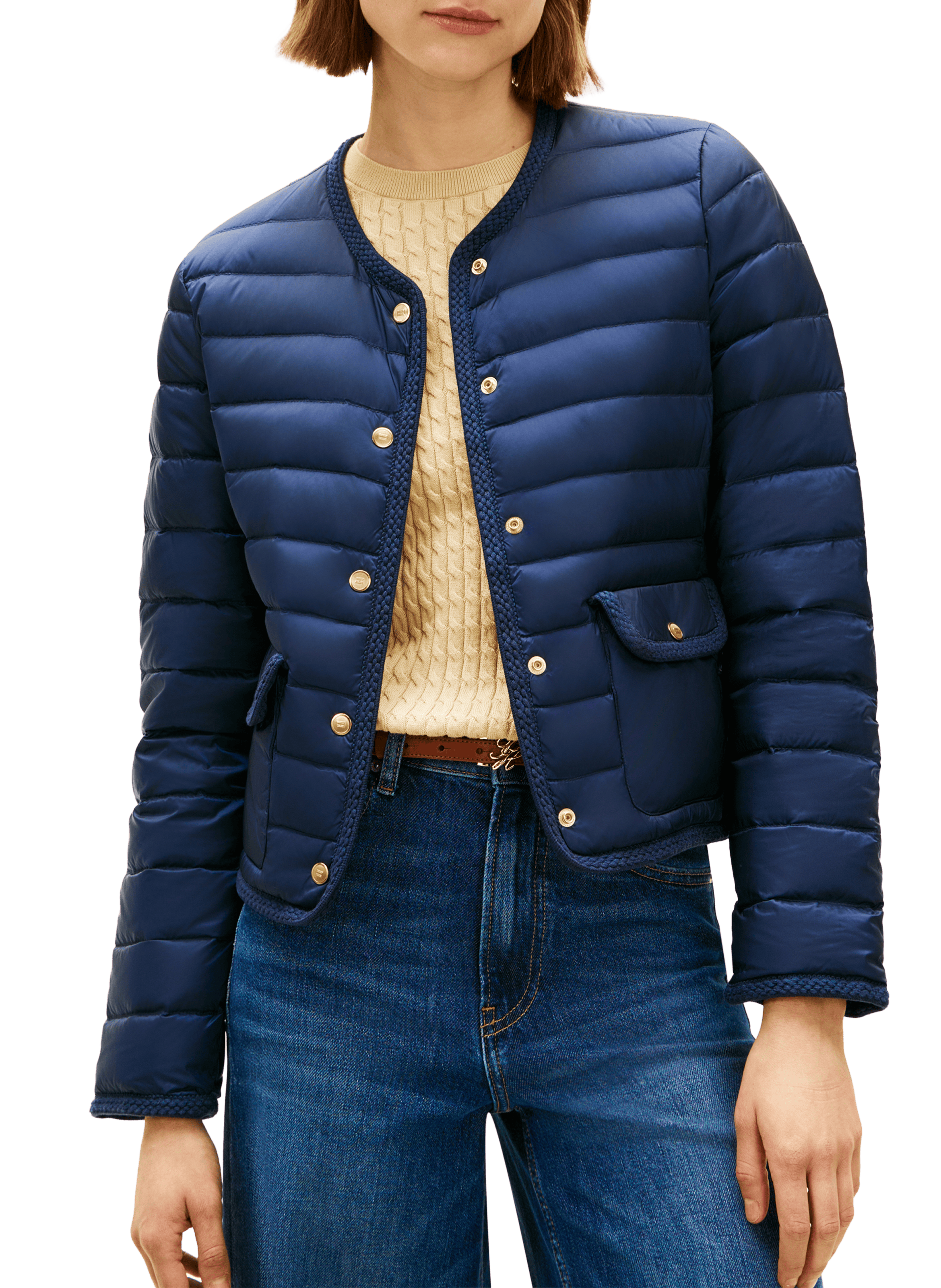 Quilted straight jacket TOMMY HILFIGER Blue