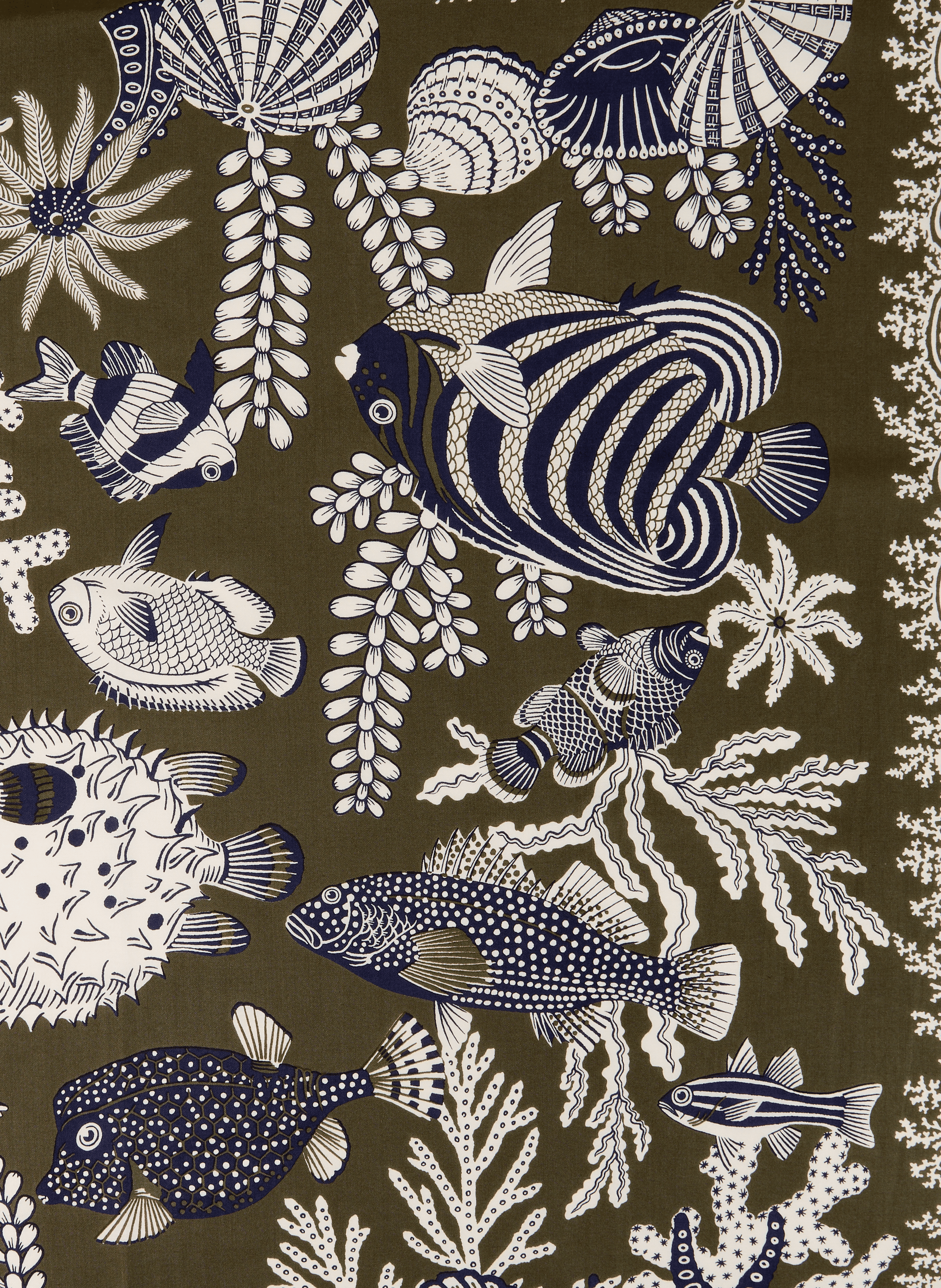 Printed scarf INOUI EDITIONS Khaki