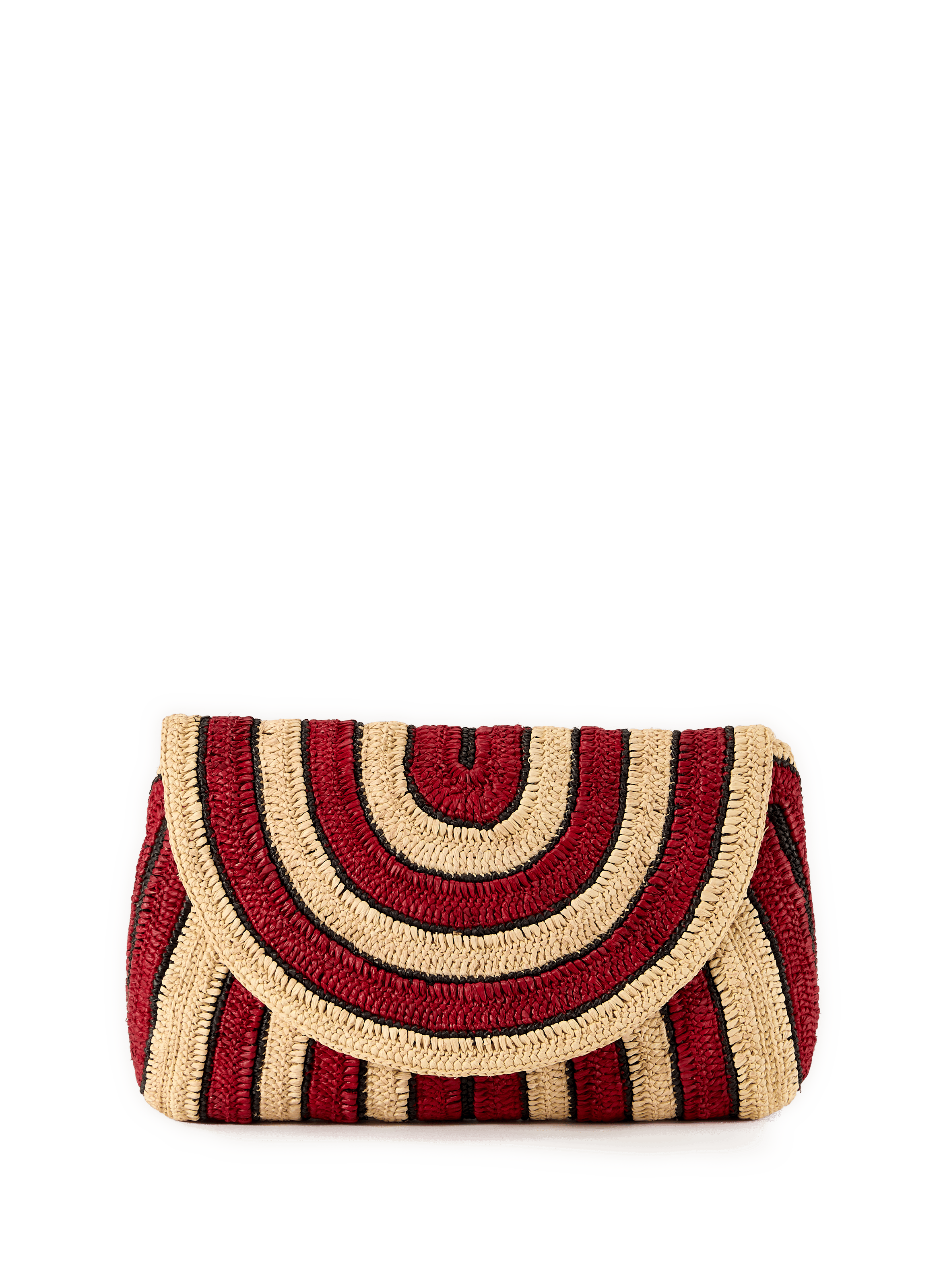 Raffia clutch bag SAISON 1865 Multicolour