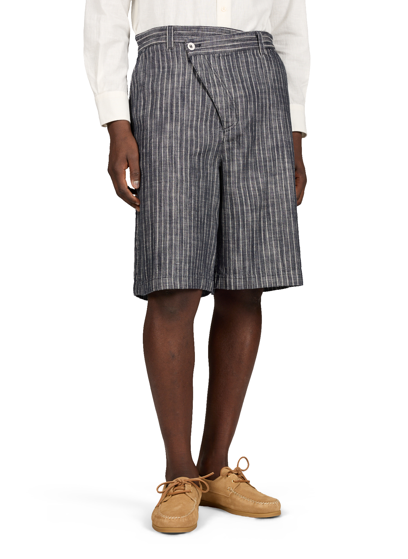 Striped denim shorts MERELY MADE Blue