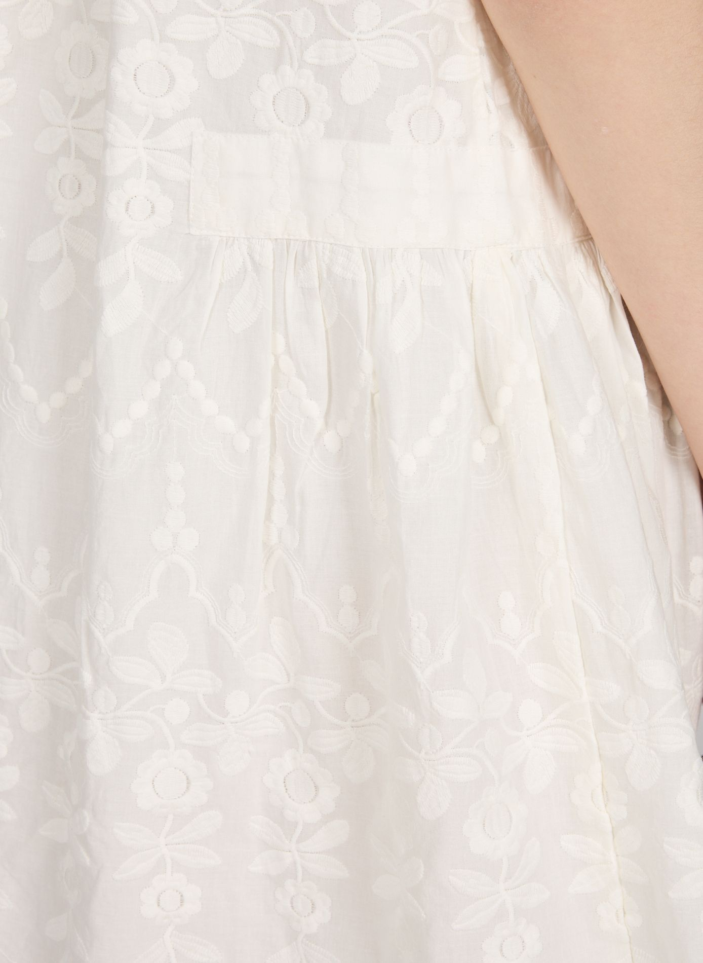 Short loose embroidered dress PETITE MENDIGOTE White