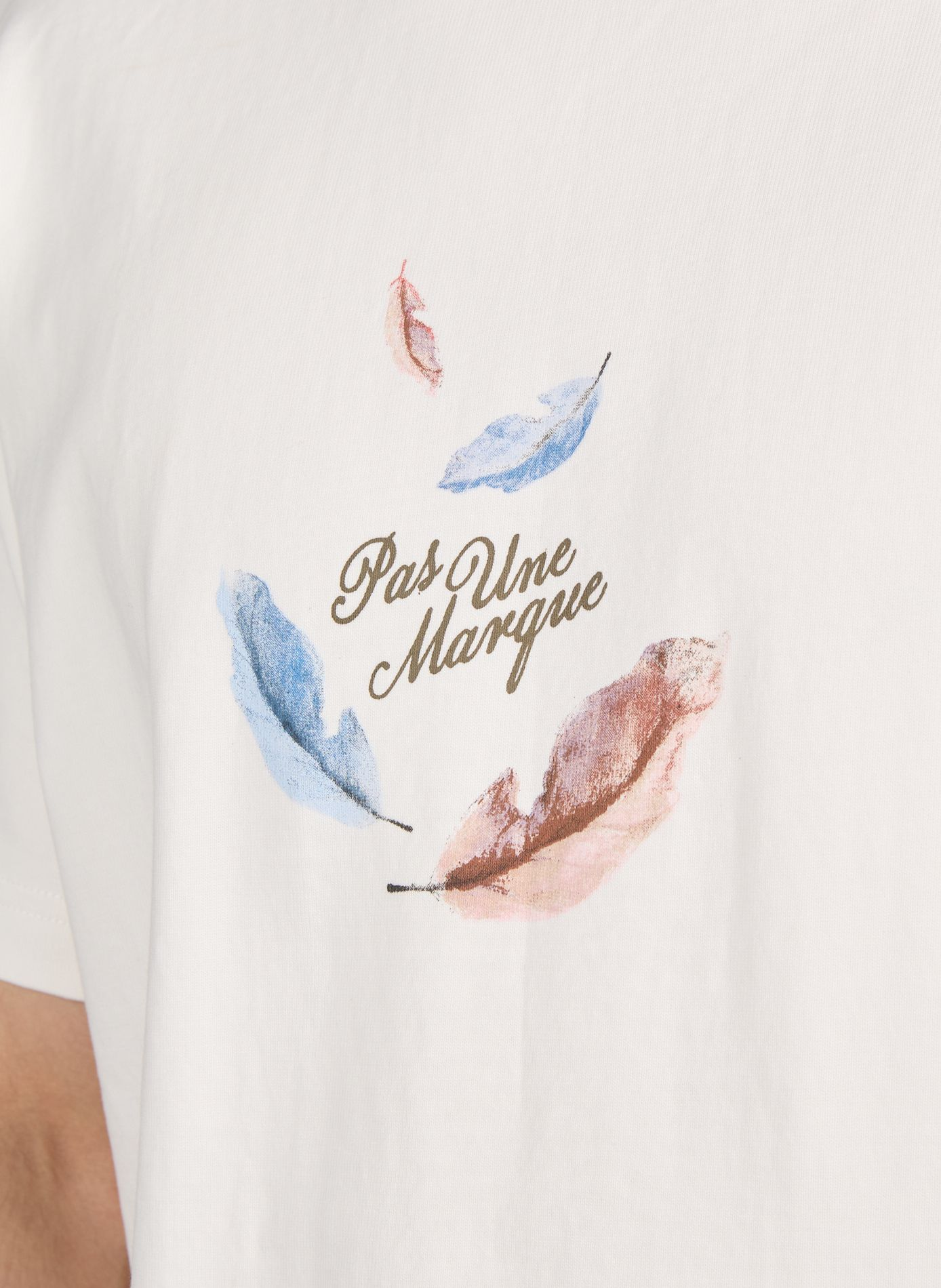 Oversized printed cotton T-shirt PAS UNE MARQUE White