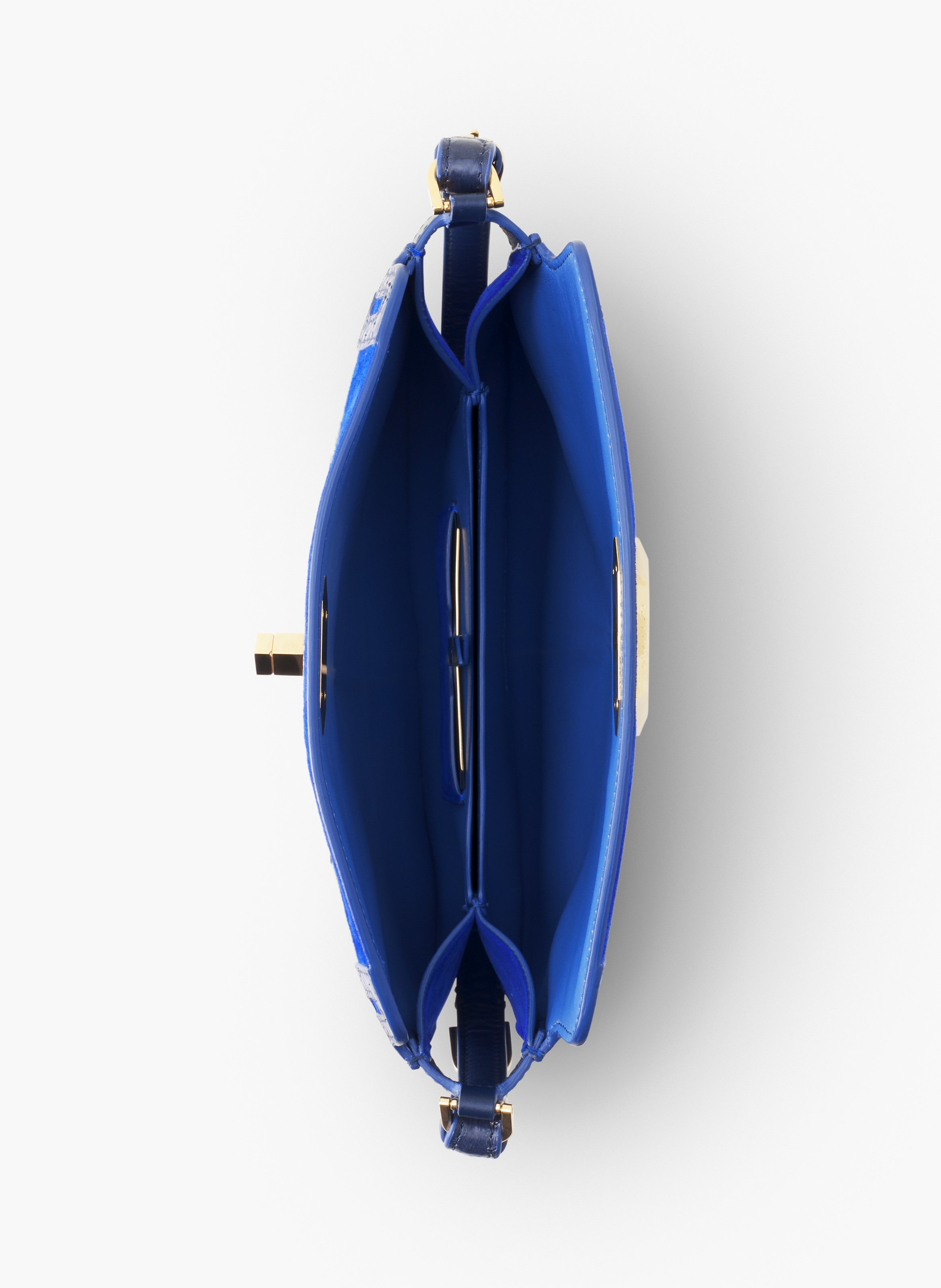 Sac compagnon 20 en daim LANVIN Bleu