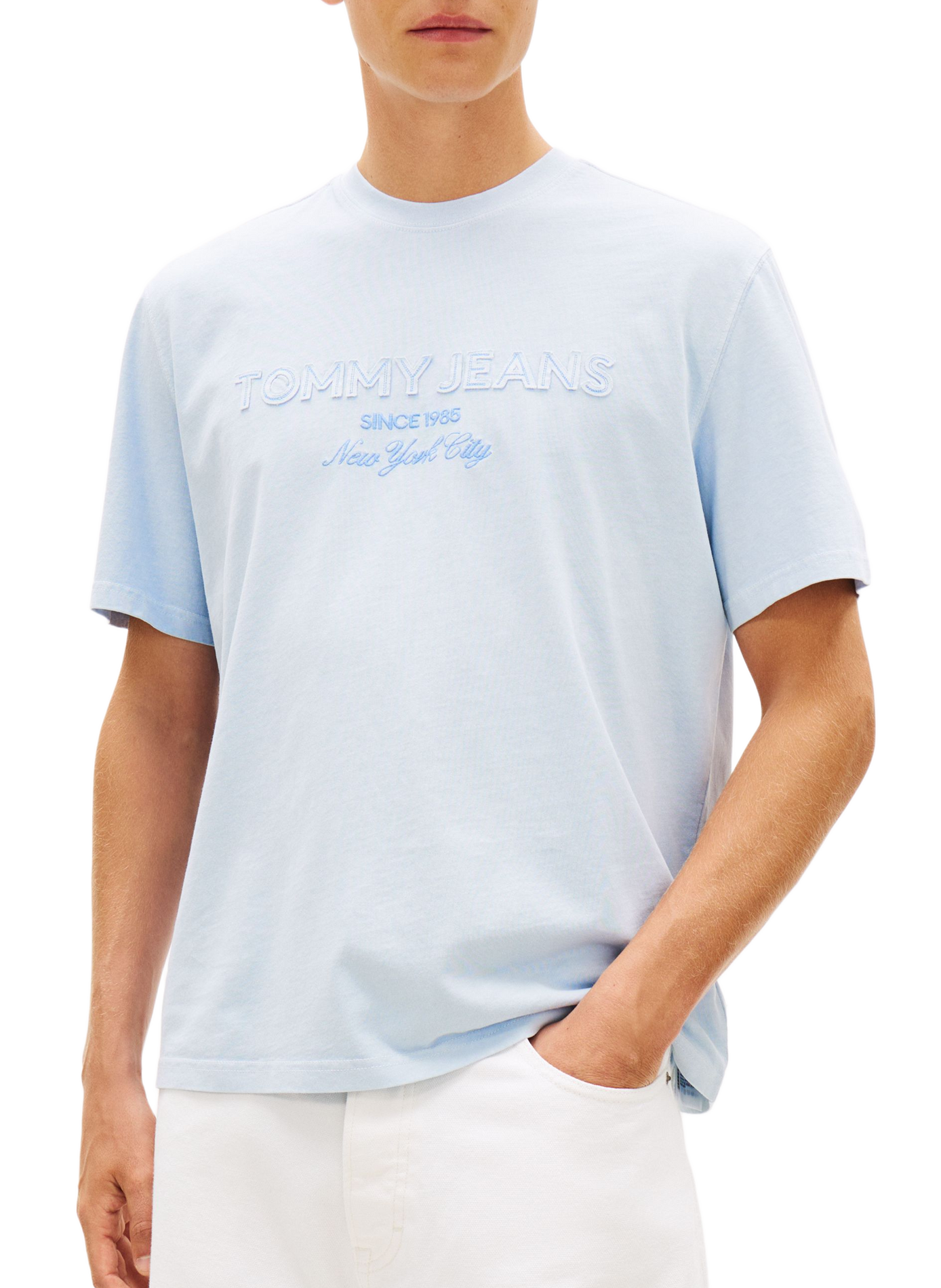 Maglietta oversize a maniche corte in cotone TOMMY HILFIGER Blu