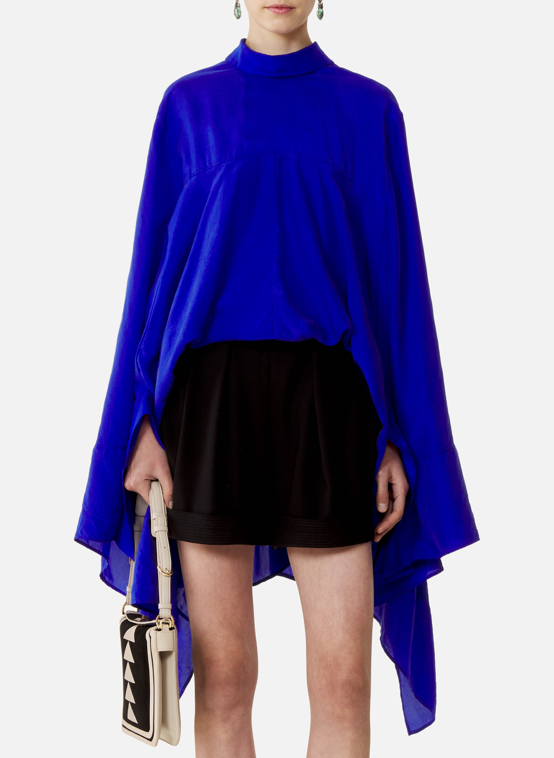 Haut ample en soie LANVIN Bleu