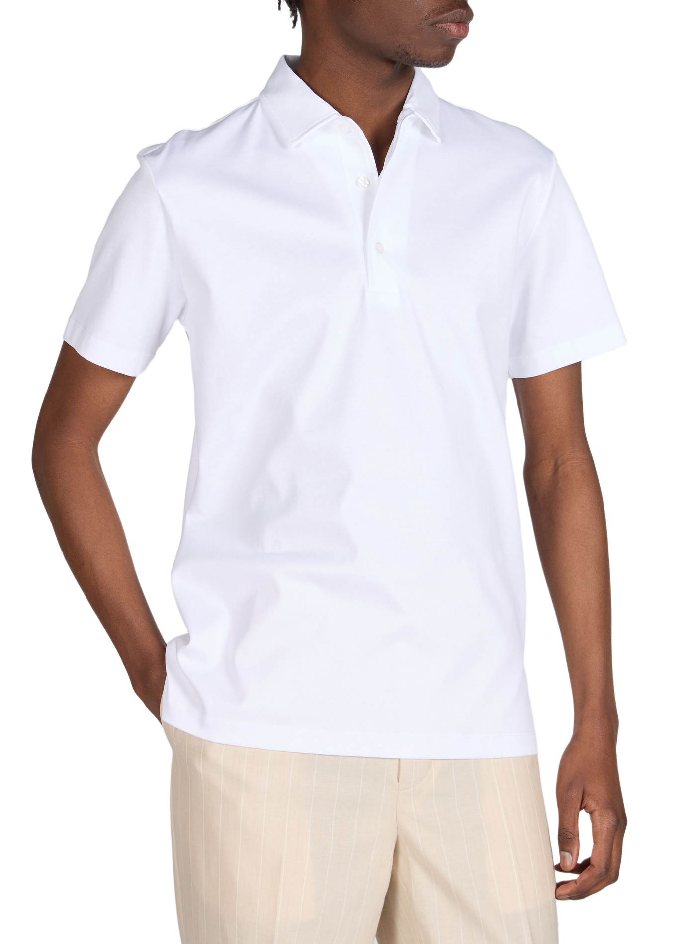 Cotton polo shirt AURELIEN White
