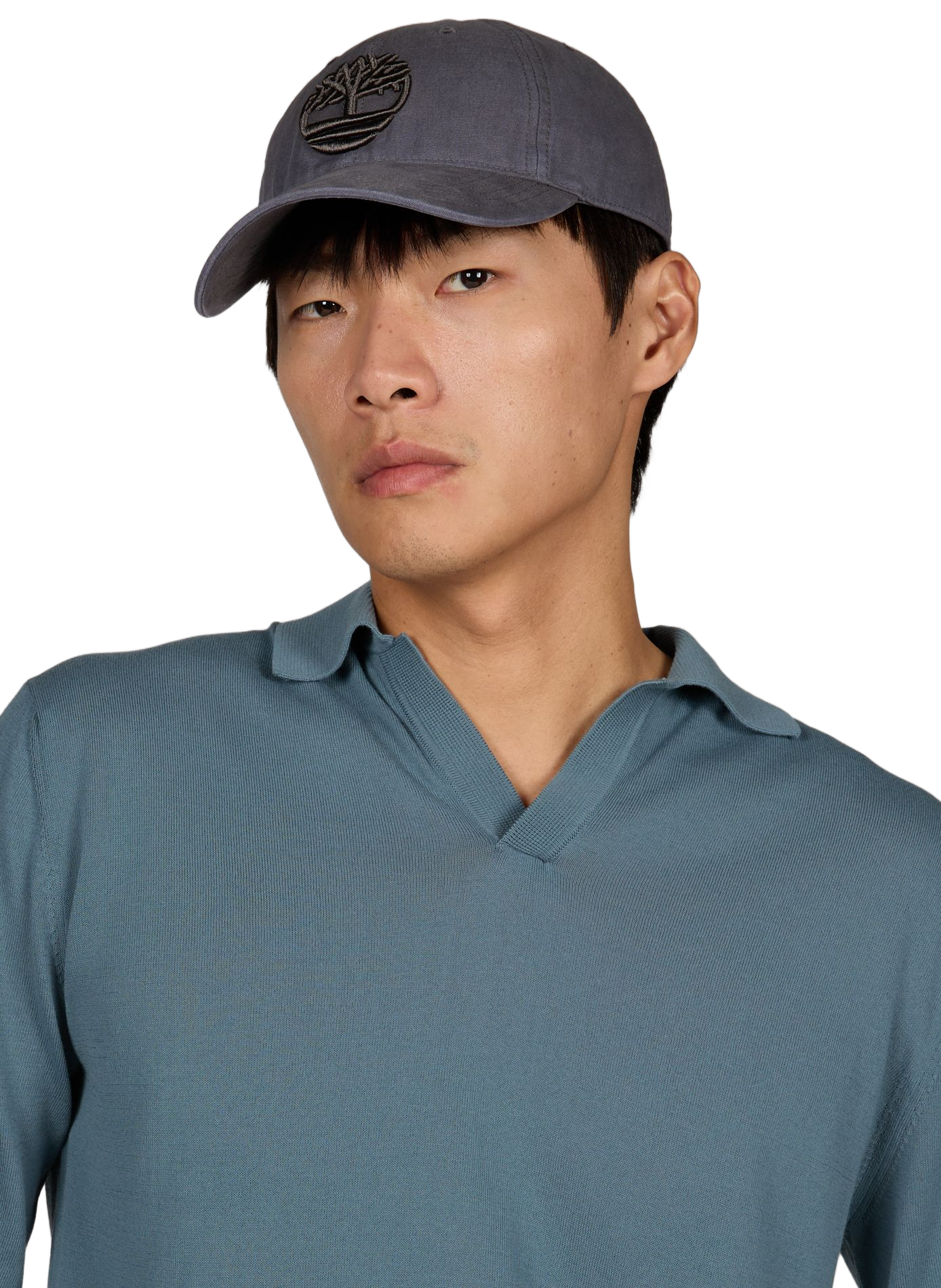 Embroidered cotton baseball cap TIMBERLAND Grey