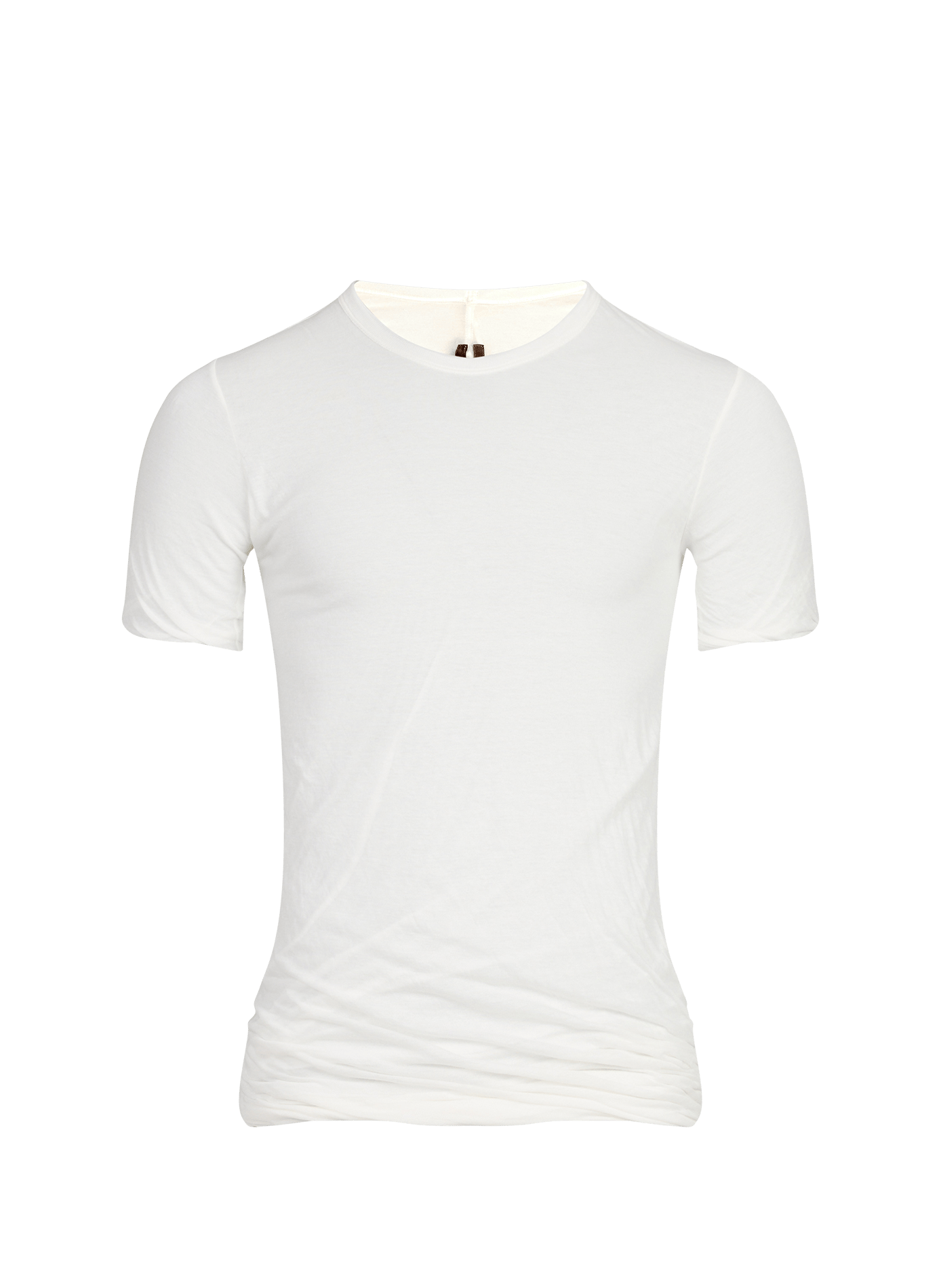 Korte jurk met ronde hals van katoen RICK OWENS Grijs