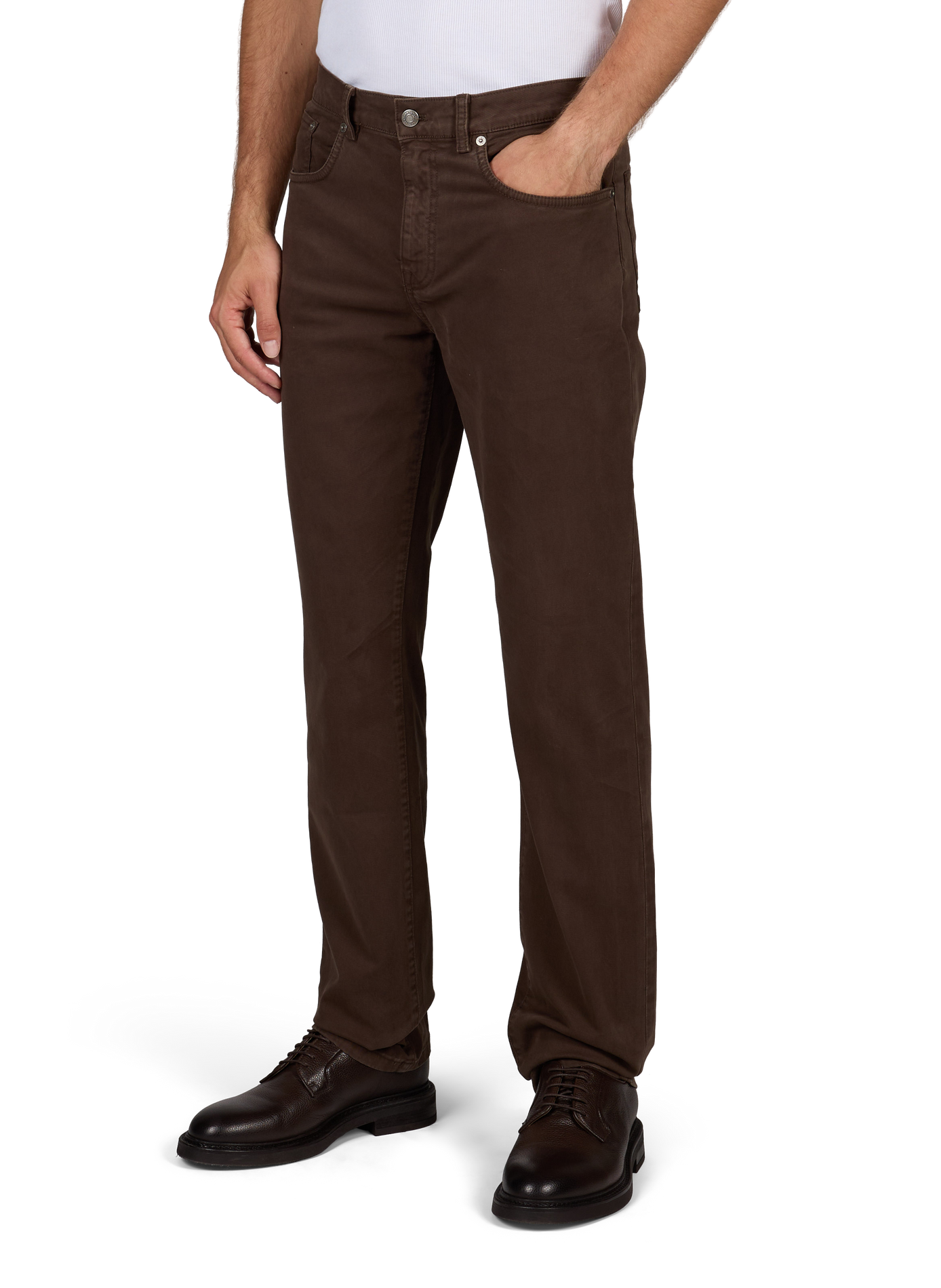 Long-sleeved cotton polo shirt GANT Brown
