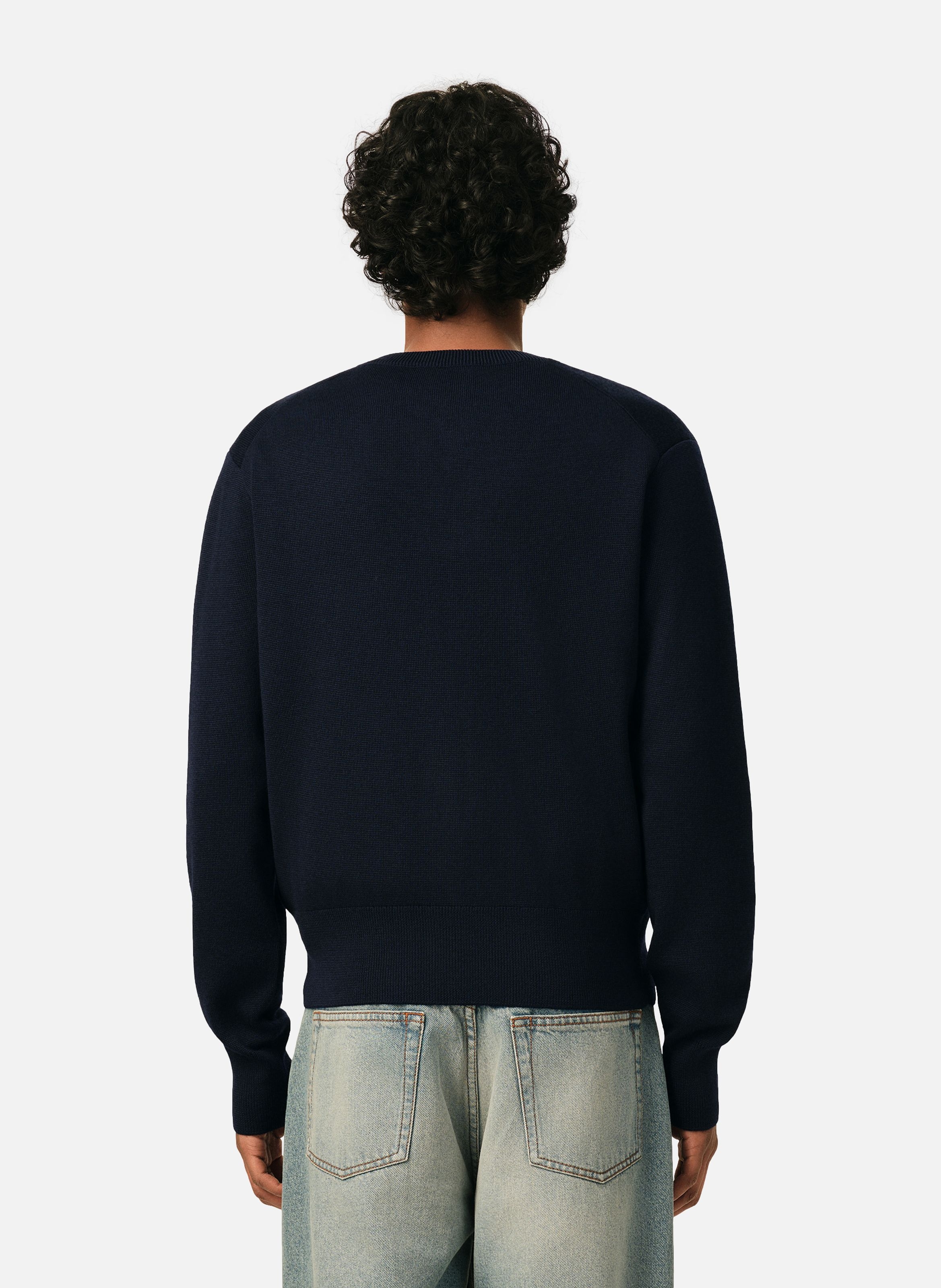 Cardigan ami de coeur en laine AMI PARIS Bleu
