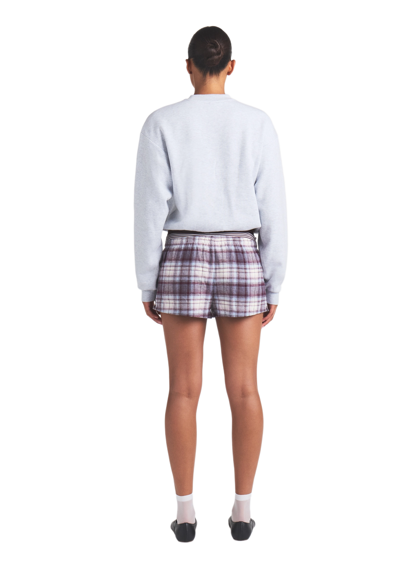 Kort sweatshirt met logo in gemengd katoen SKIMS Grijs