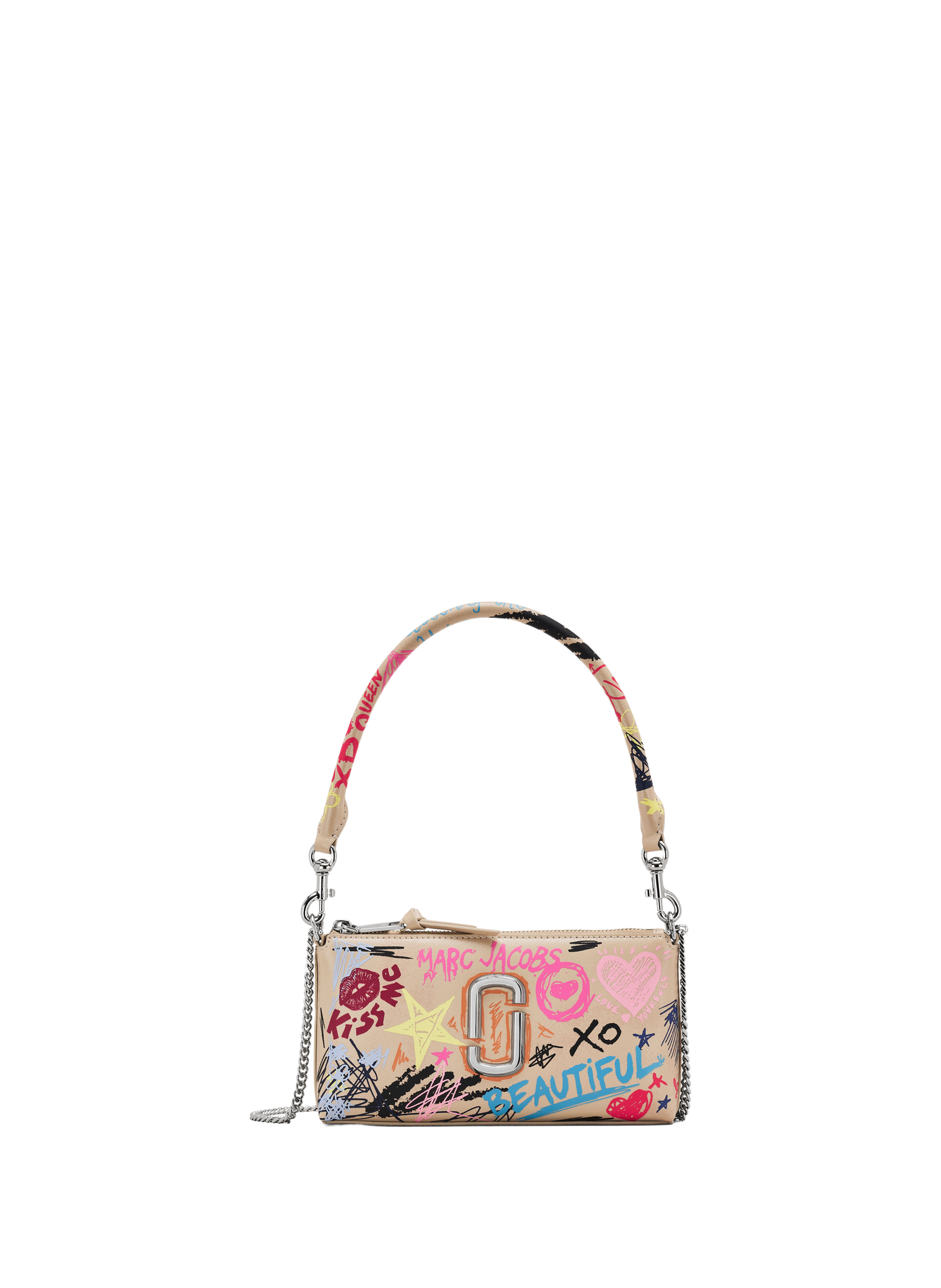 The Punk Scribble Snapshot Convertible Bag MARC JACOBS Beige