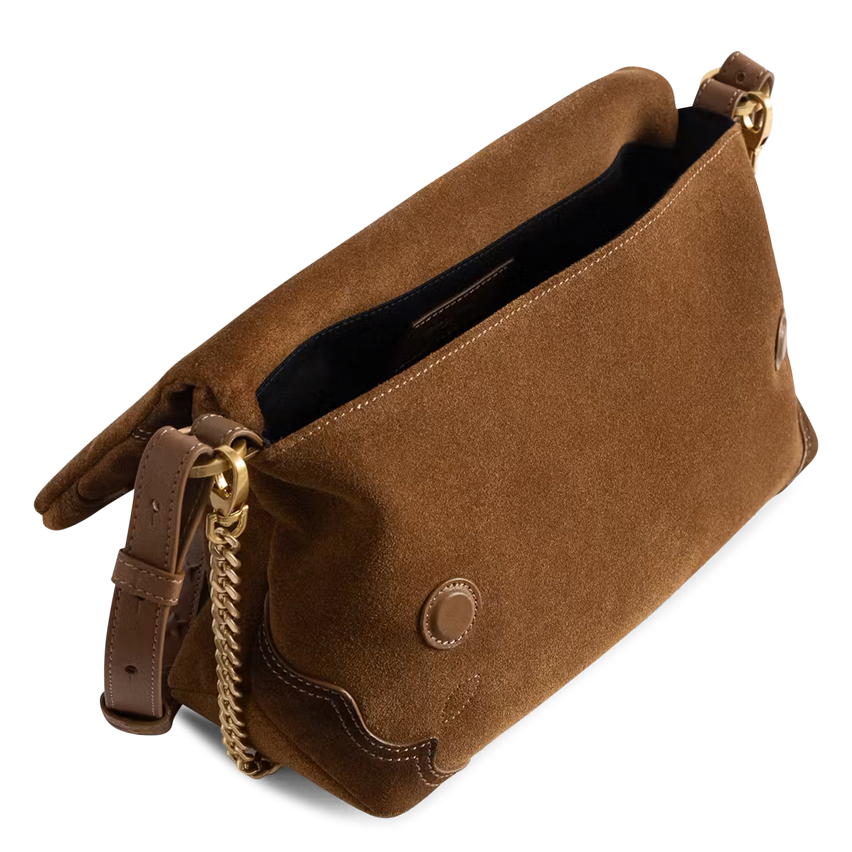 Schoudertas van leer Rocky II ZADIG&VOLTAIRE Bruin