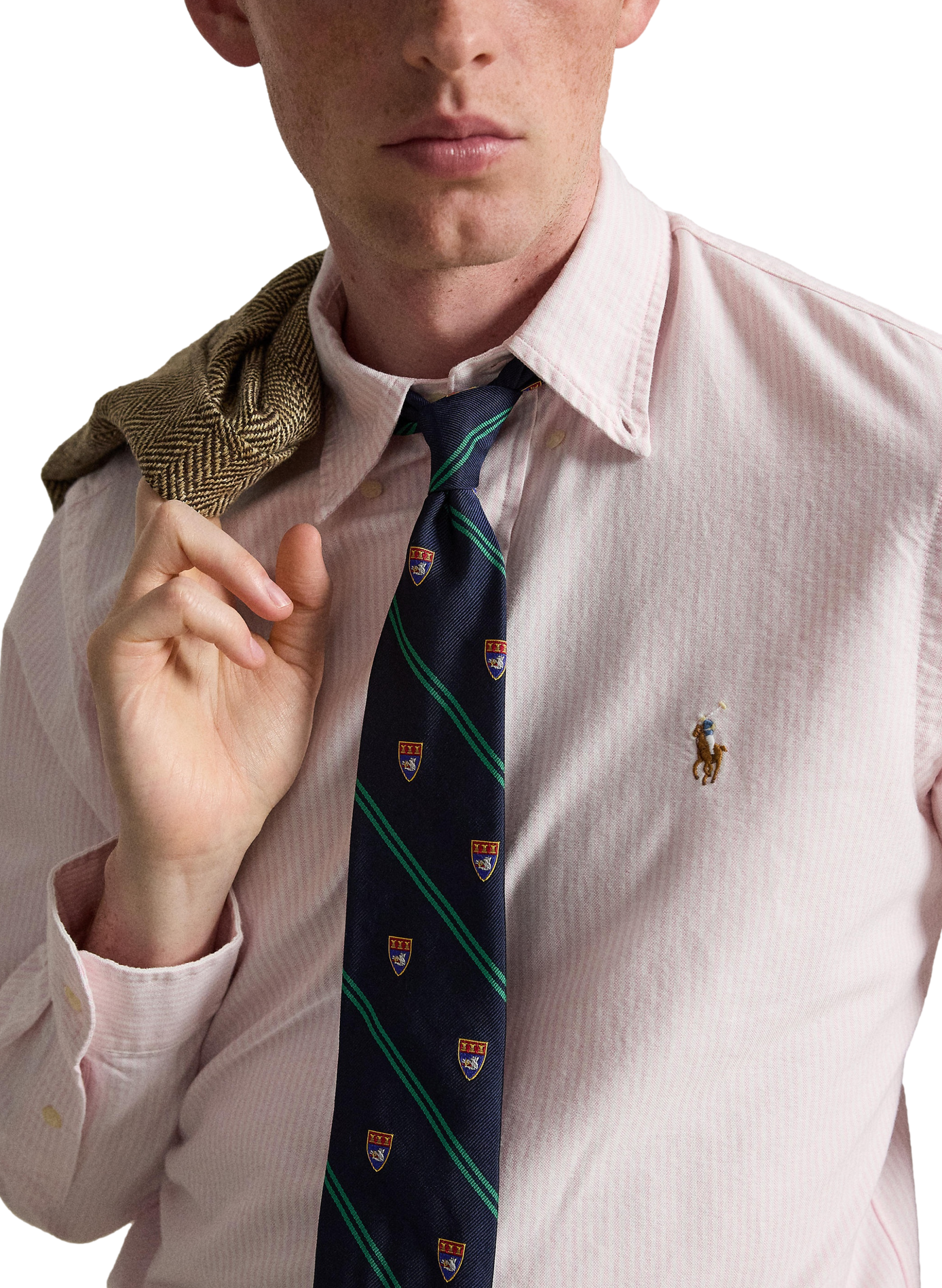 Chemise à rayures en coton  | Rose POLO RALPH LAUREN Homme
