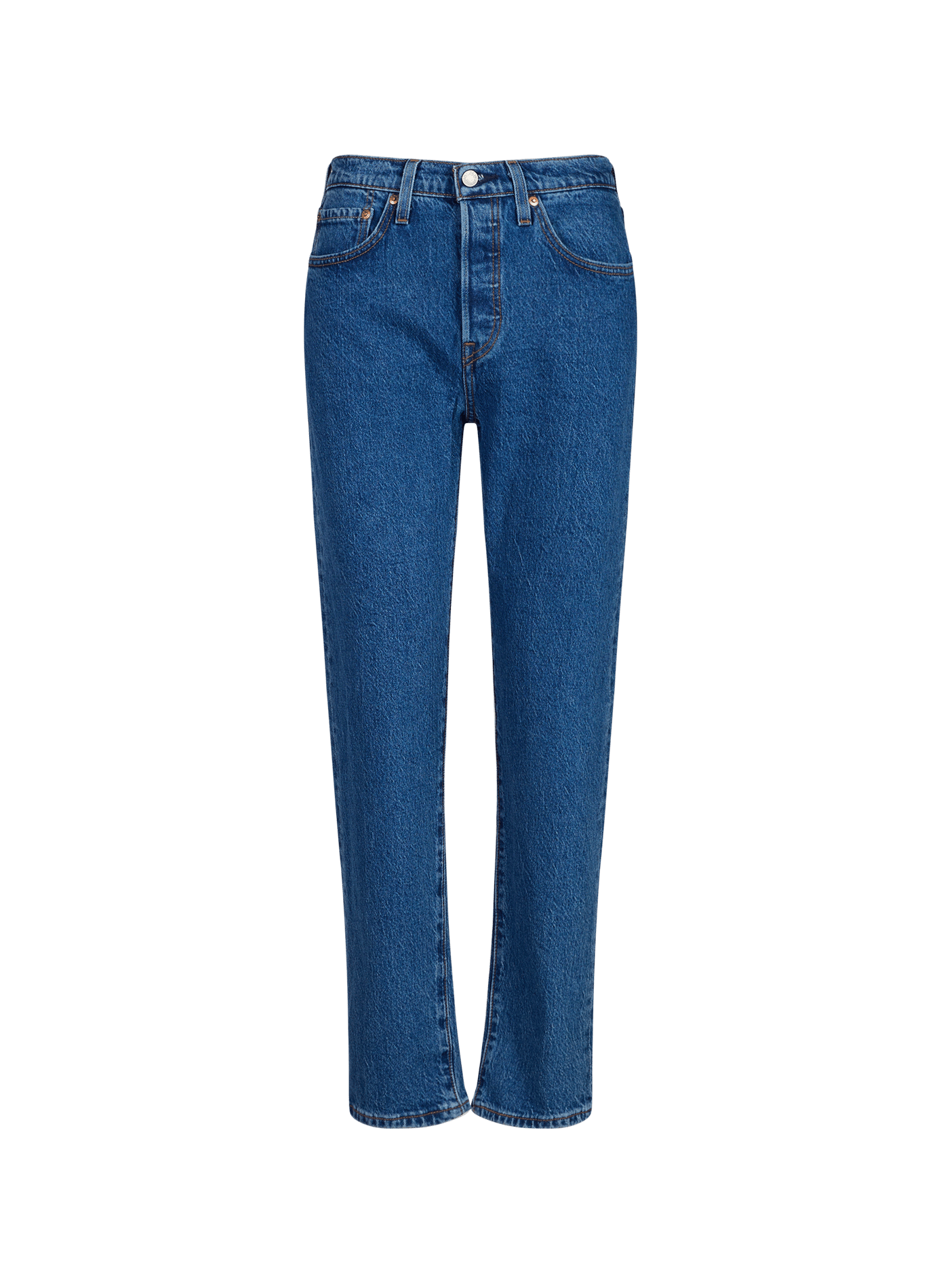 501 Cropped Jeans aus Baumwollmischung LEVI'S Blau