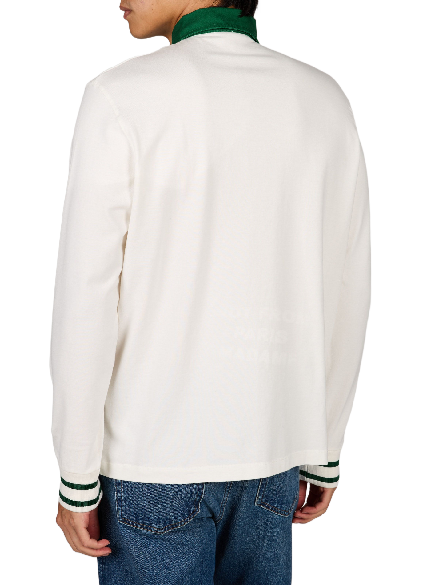 Straight polo with embroidered logo in cotton DROLE DE MONSIEUR White