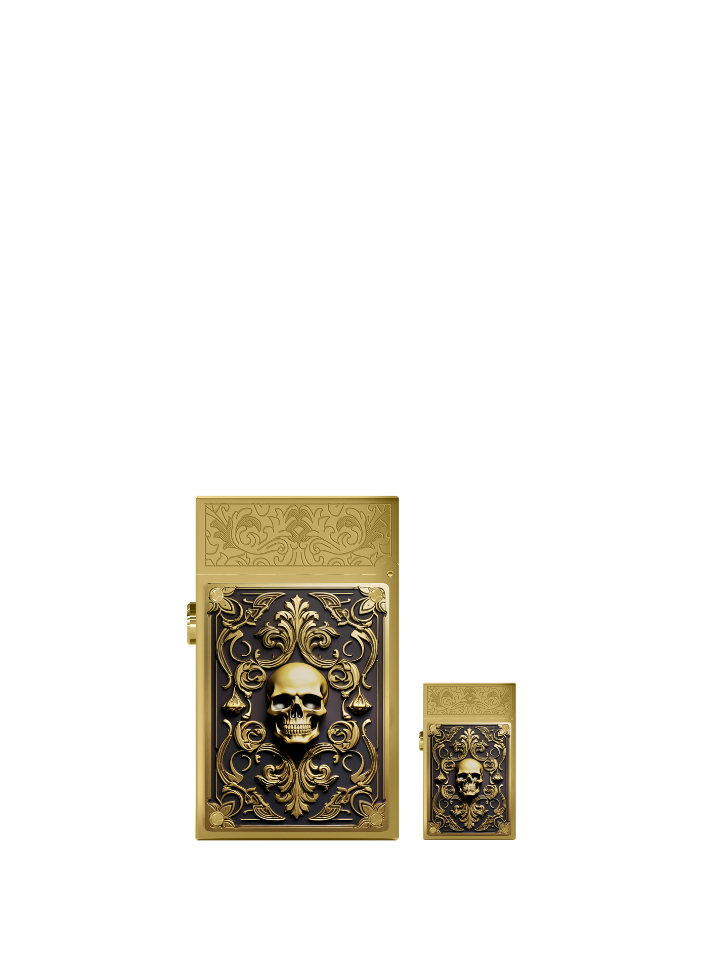 Briquet de poche de luxe Lucky Skull S.T. DUPONT Doré