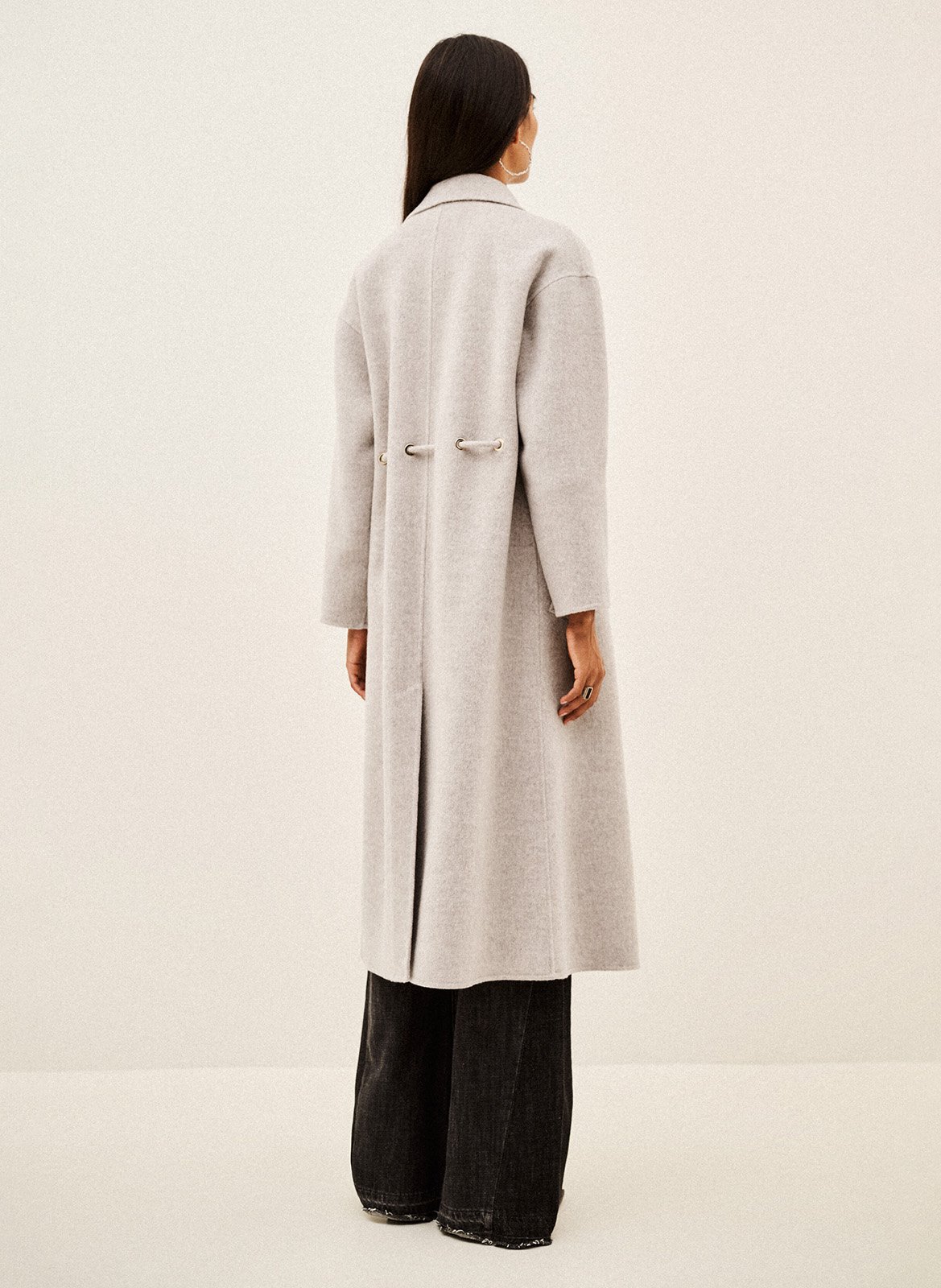 Manteau cintré en laine mélangée kate BA&SH Beige