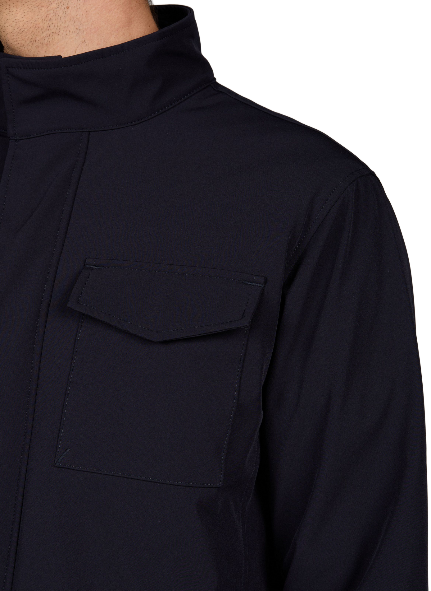 Reißverschlussjacke mit Stehkragen aus Baumwollmischung CARRER Schwarz