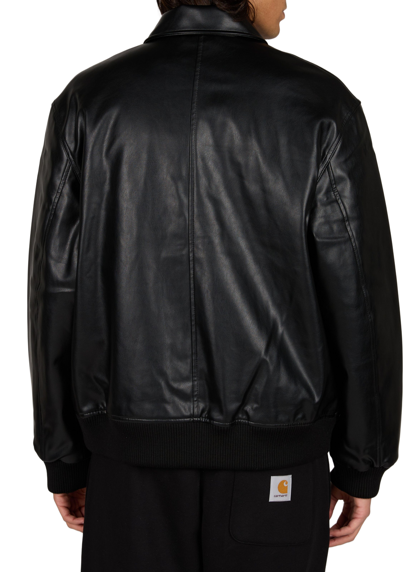 Plain straight zip-up jacket CARHARTT WIP Black