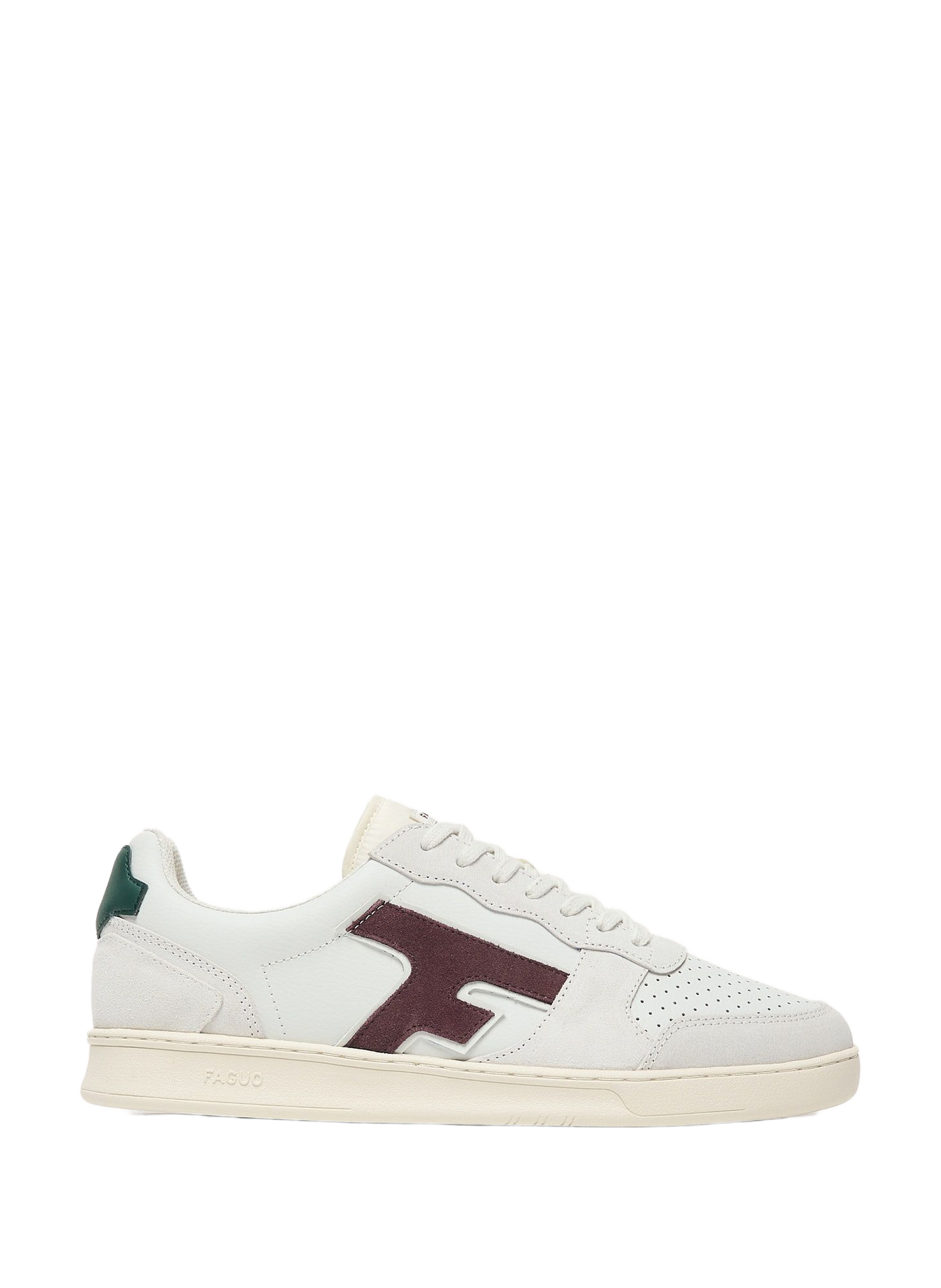 Mixed leather sneakers FAGUO White