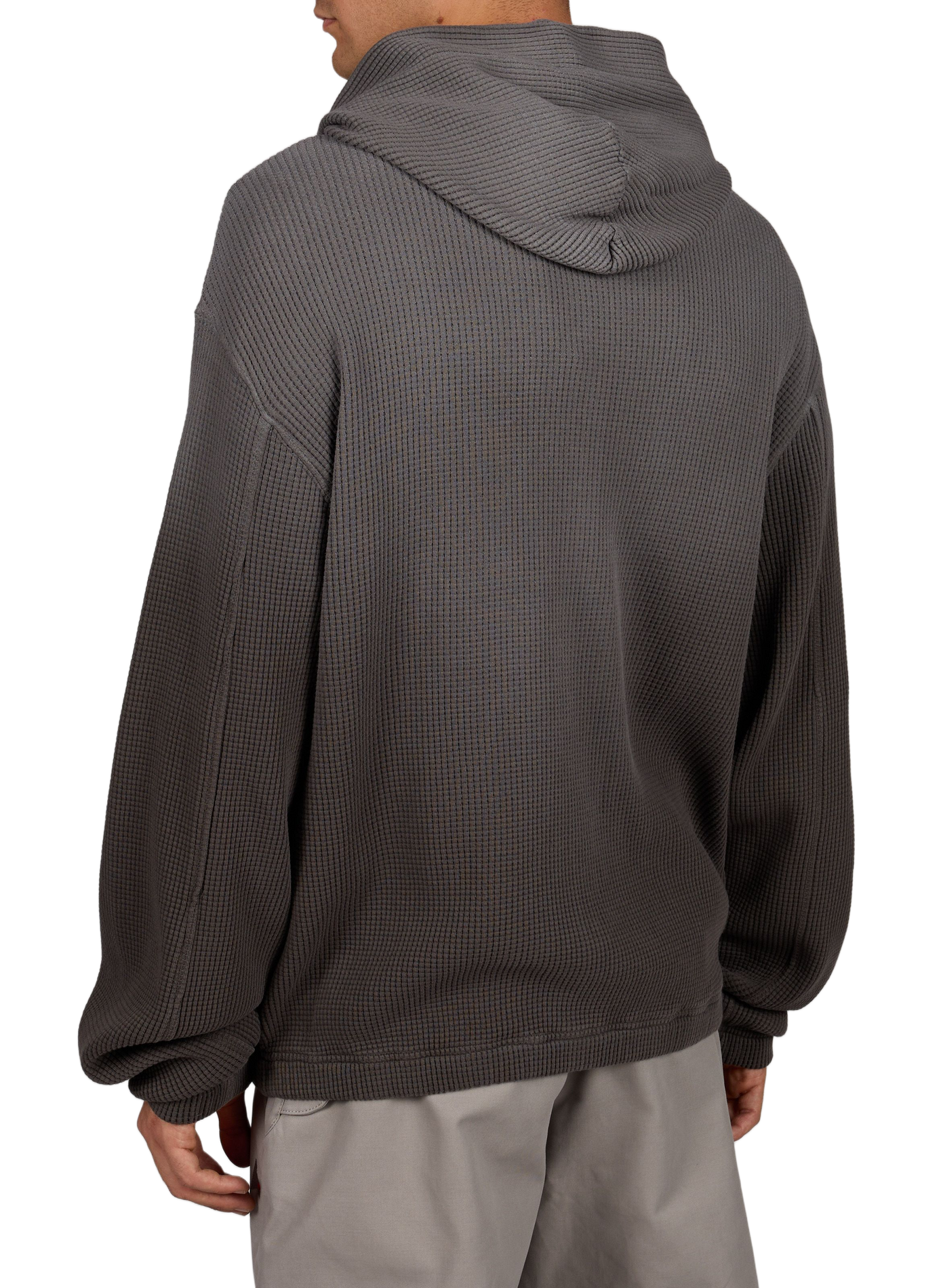Oversized Bee Sun embossed cotton sweatshirt ROA Grey