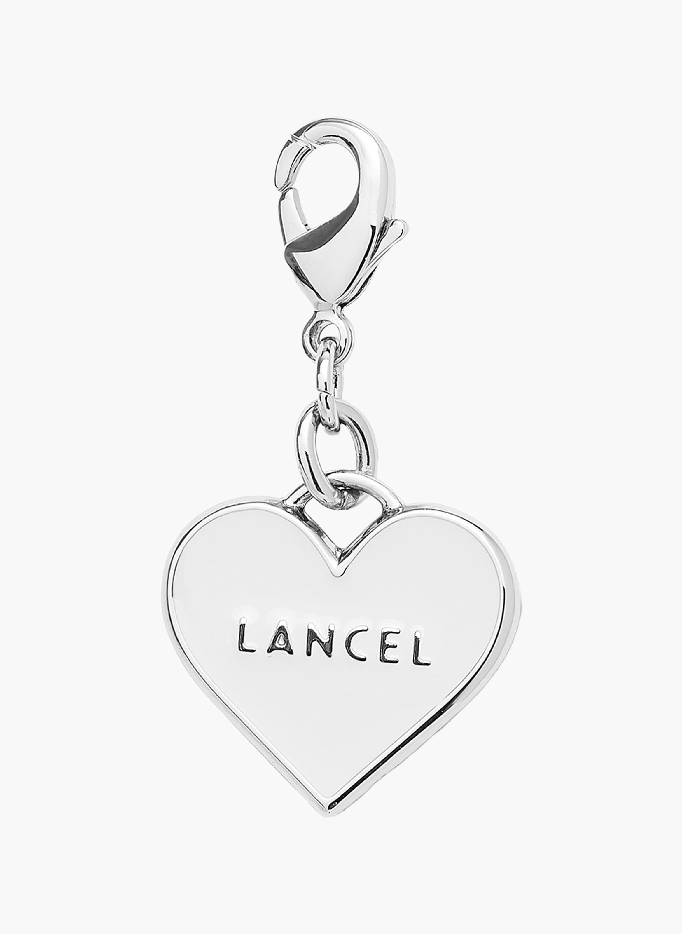 Porte-clés breloque en métal lancel LANCEL Blanc
