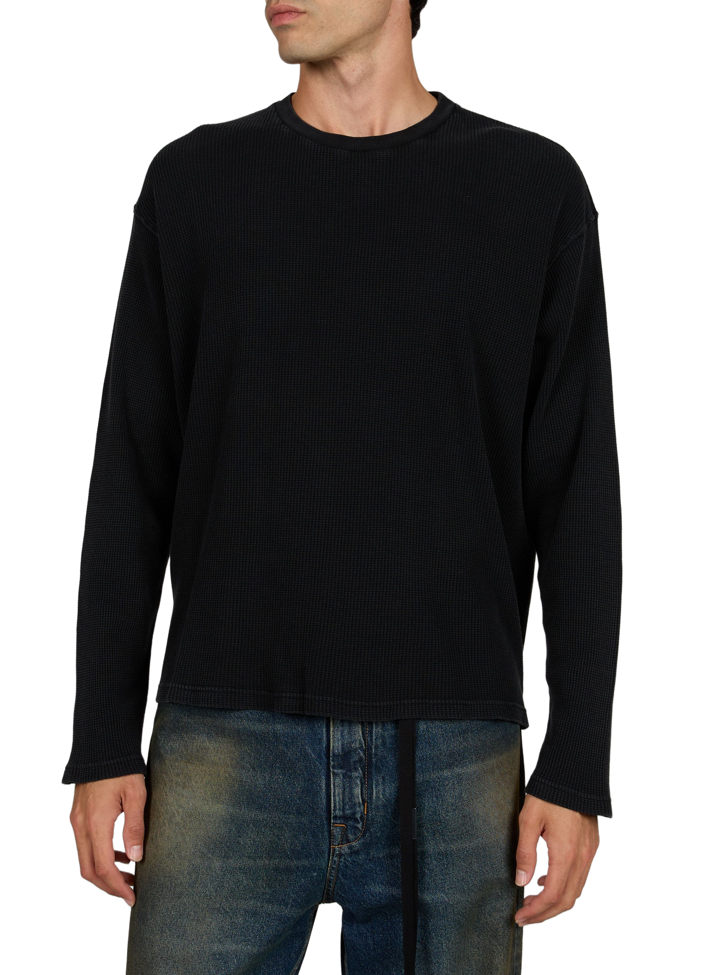 Relaxed-Fit Embossed Crew-Neck T-Shirt ANN DEMEULEMEESTER Black