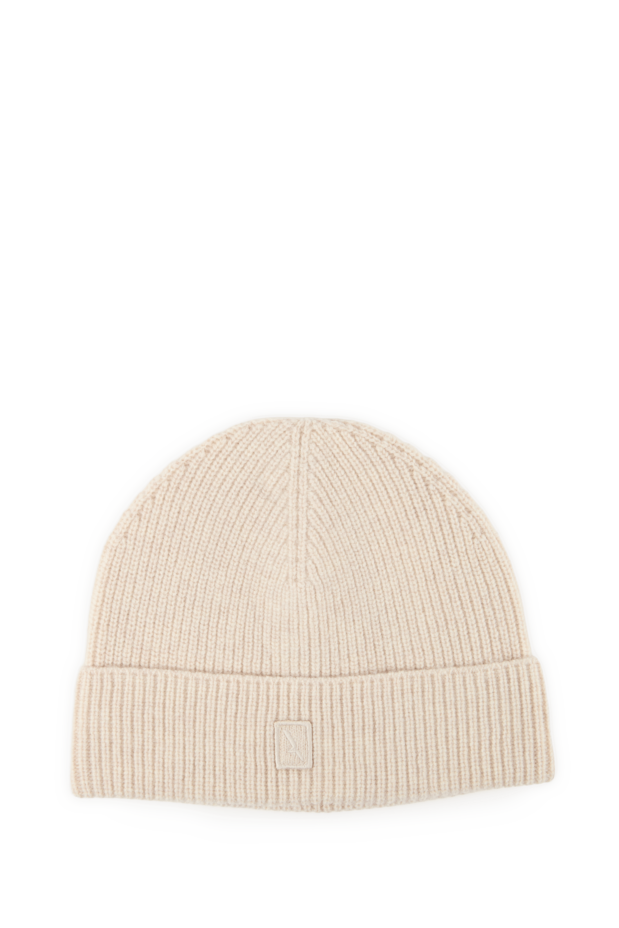 Plain turn-up beanie in a wool blend AIGLE Beige
