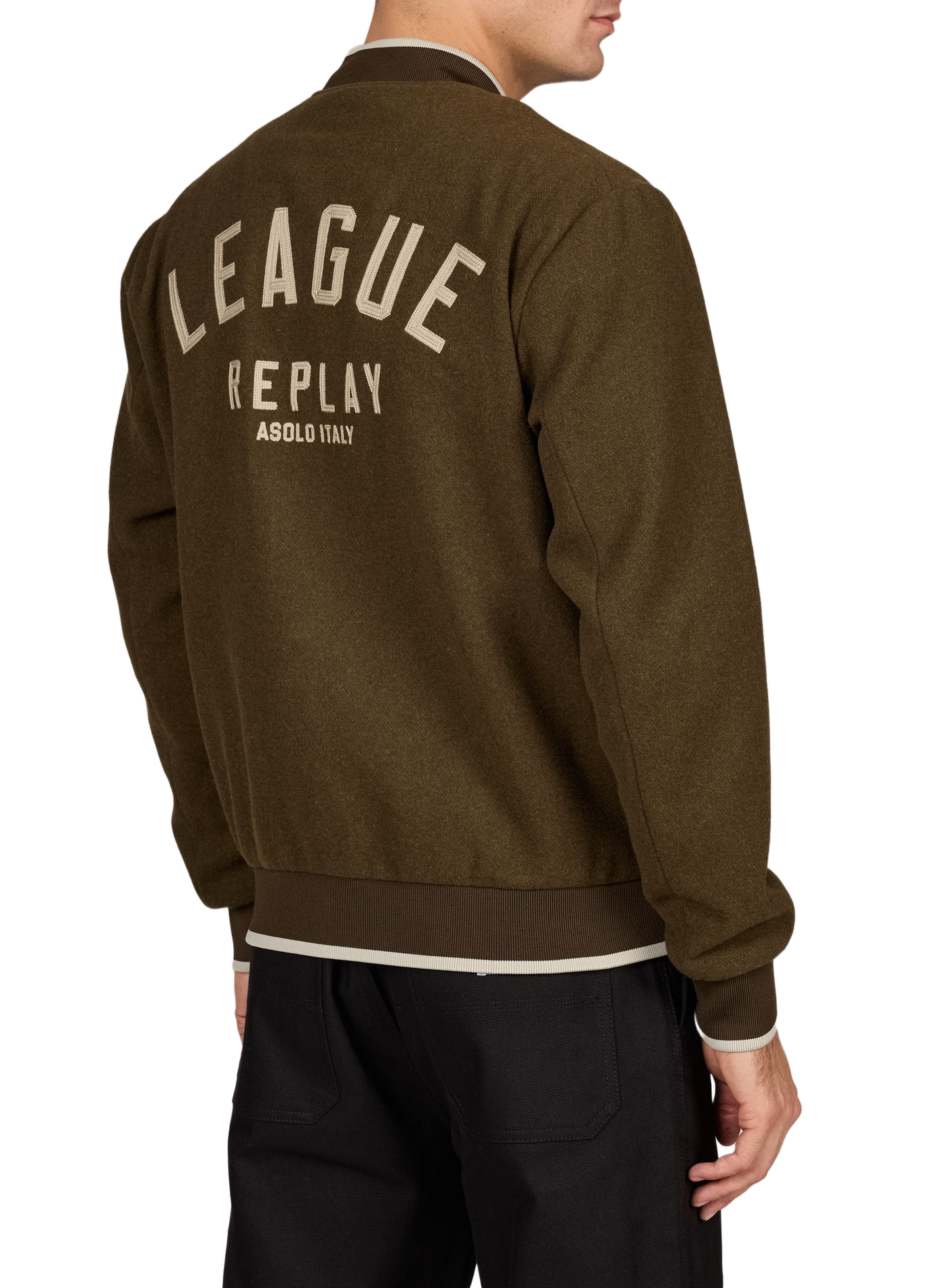 Straight-fit blazer REPLAY Brown