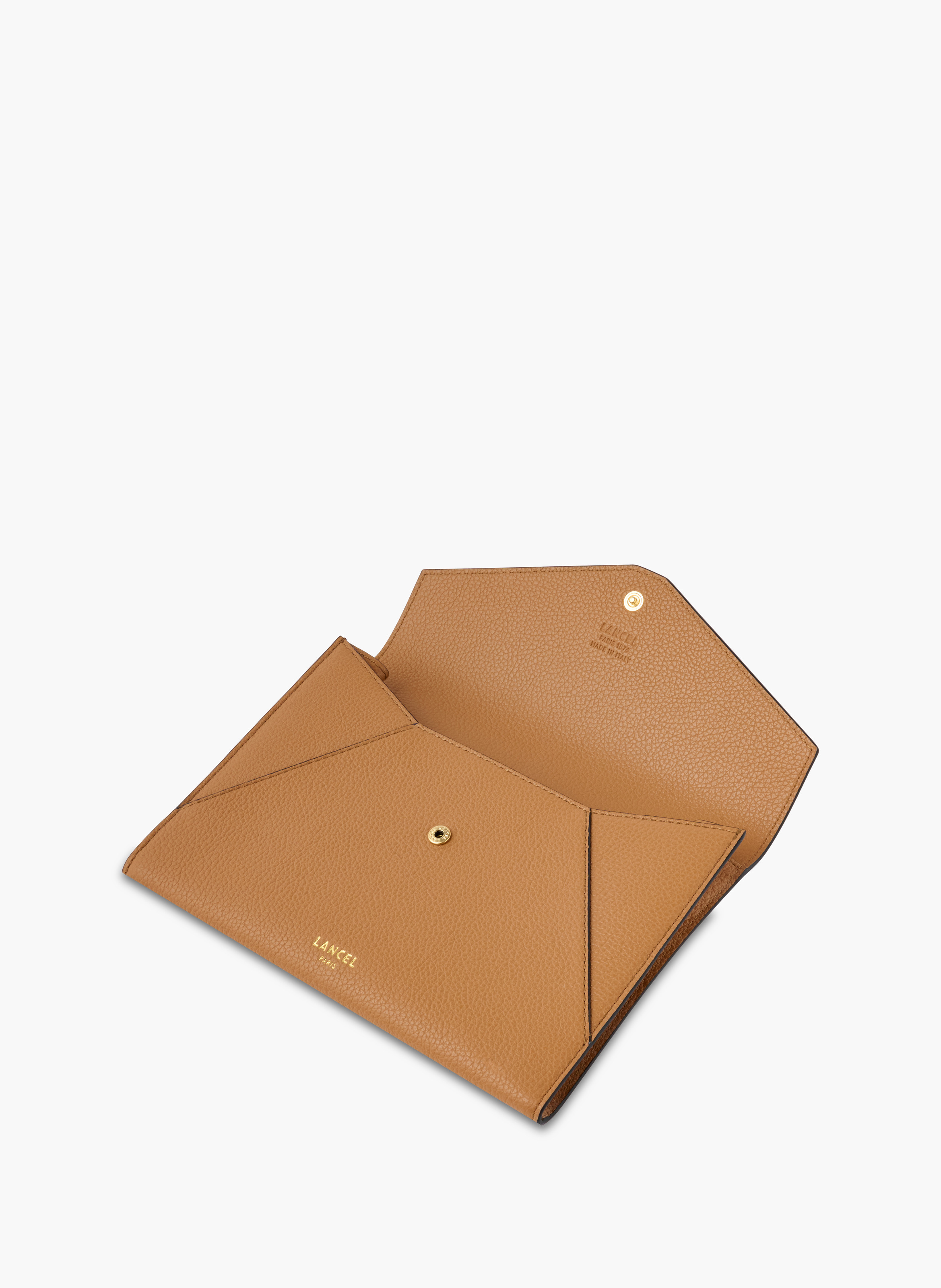 Pochette rabat m enveloppe de lancel en cuir LANCEL Marron