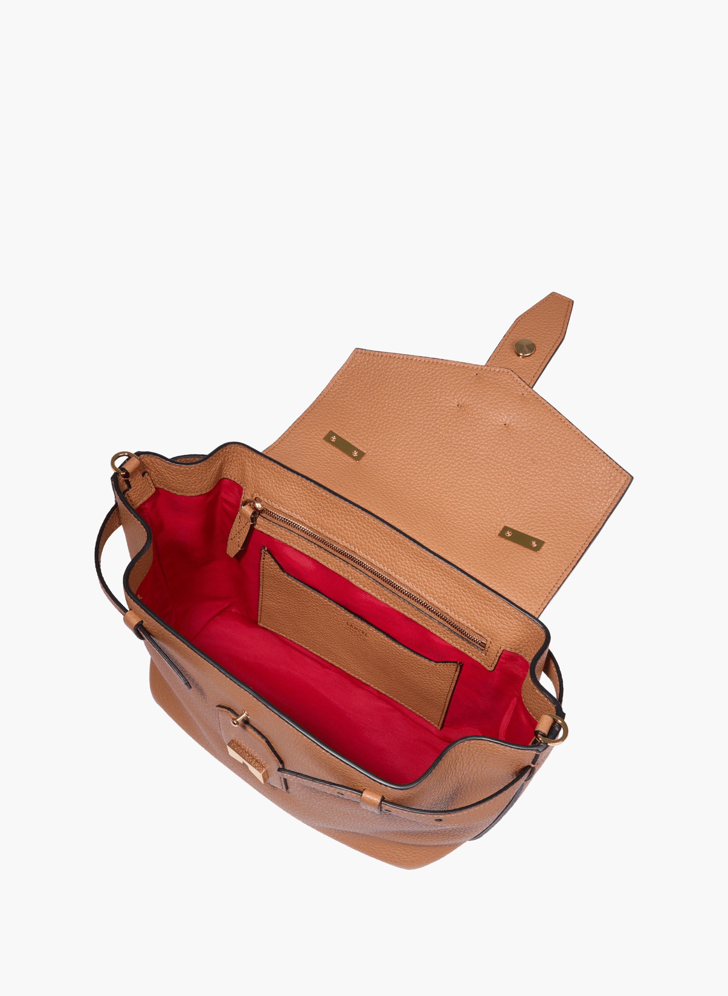 Sac porté main m charlie de lancel en cuir LANCEL Marron