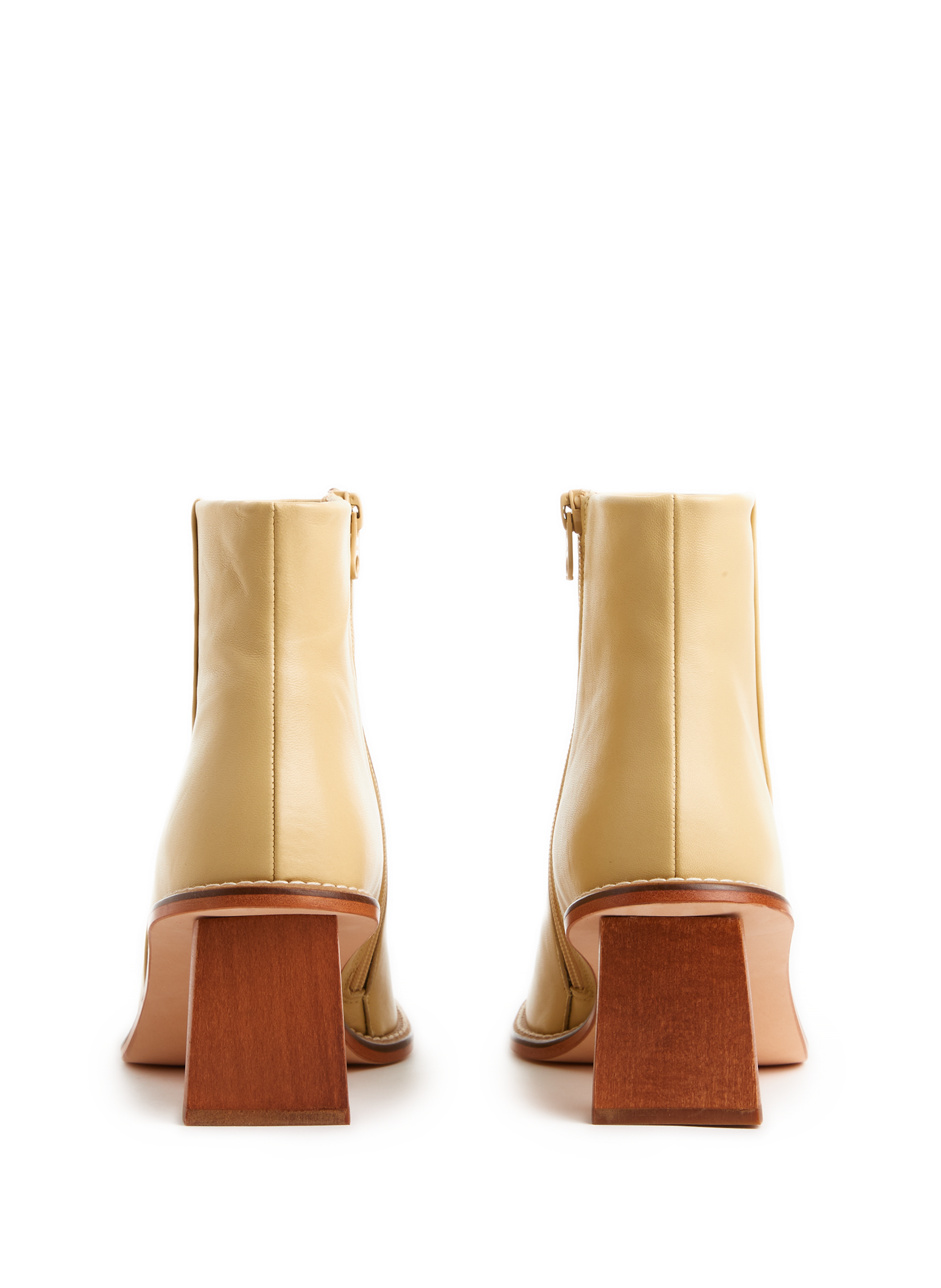 Bottines Edith en cuir nappa REJINA PYO Beige