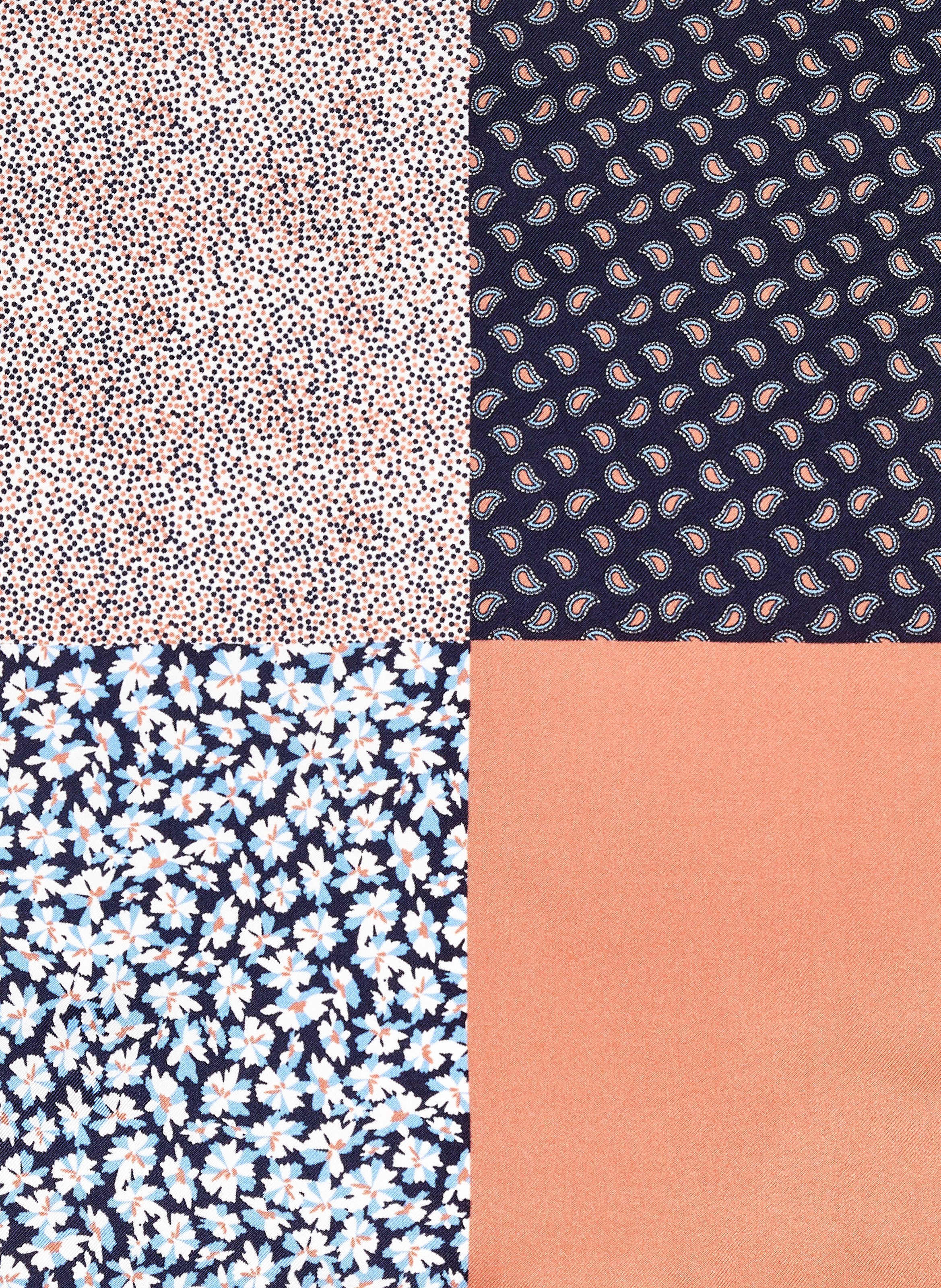 Silk patterned pocket square AU PRINTEMPS PARIS Multicolour