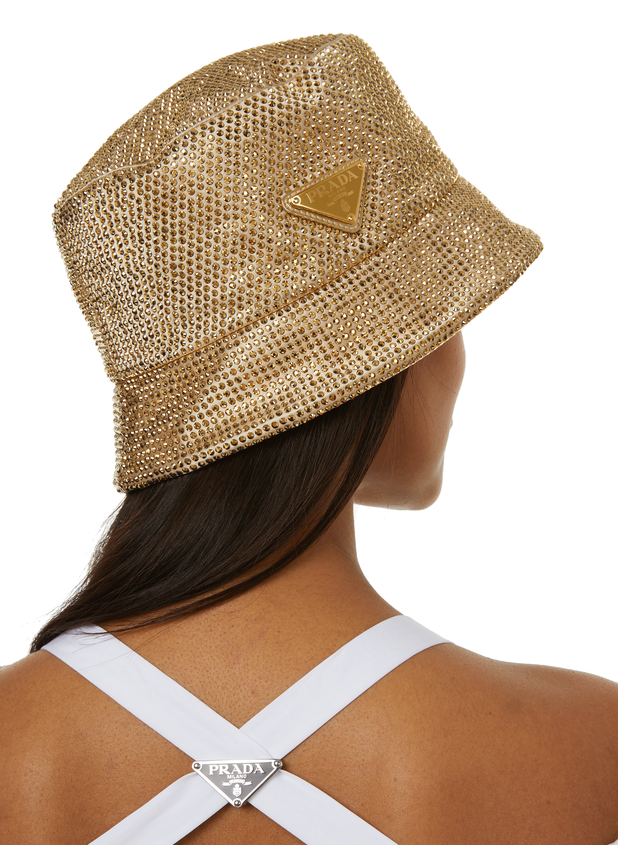 Poplin mini dress PRADA White