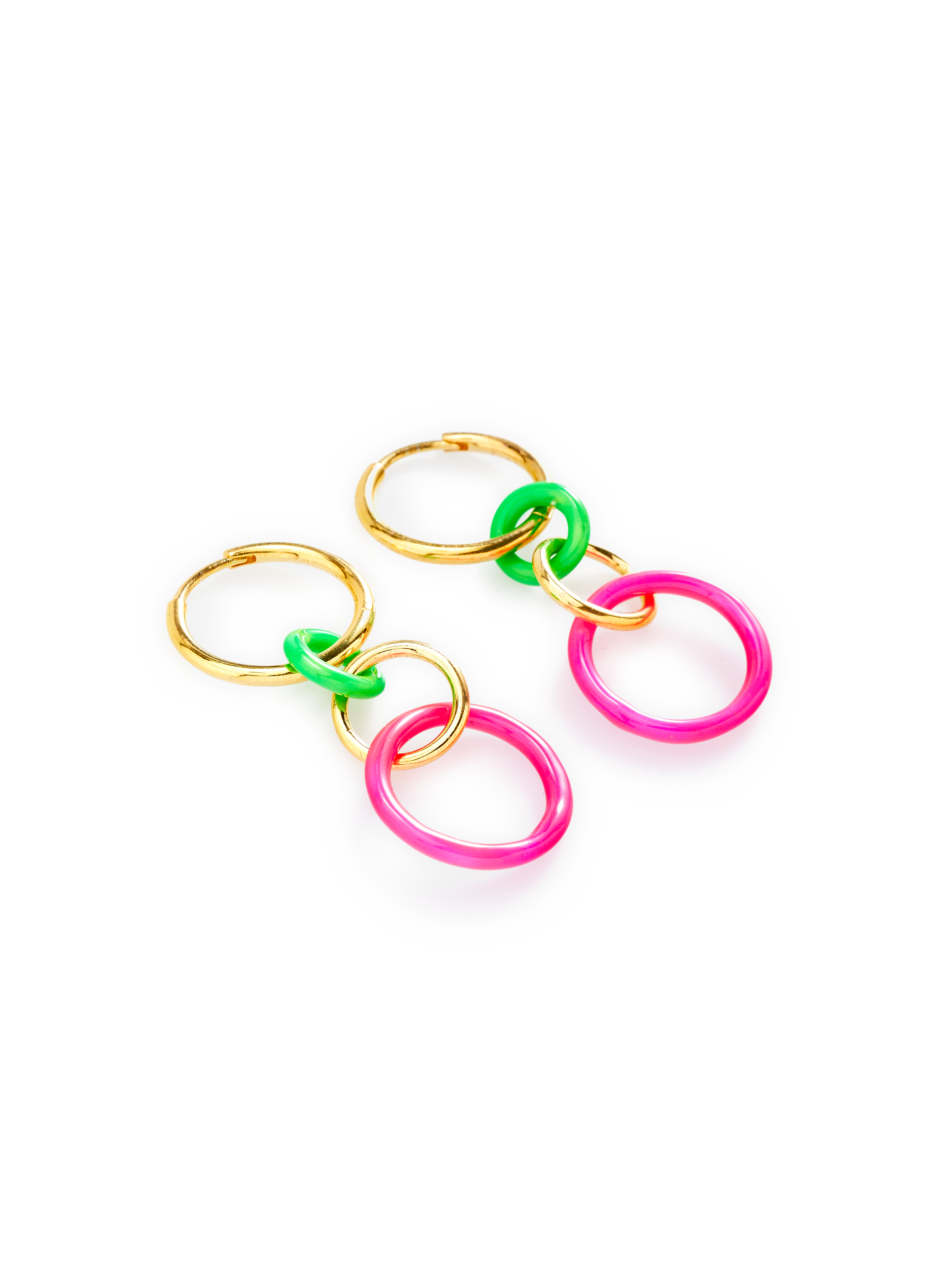 Boucles d'oreille en argent Multicolore