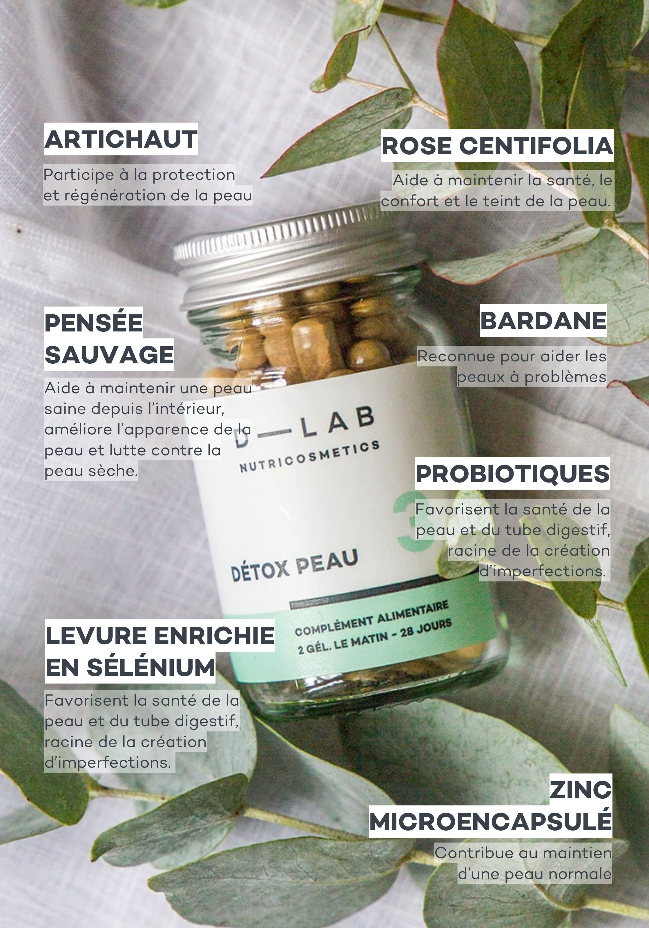 Skin Detox capsules D-LAB NUTRICOSMETICS No color