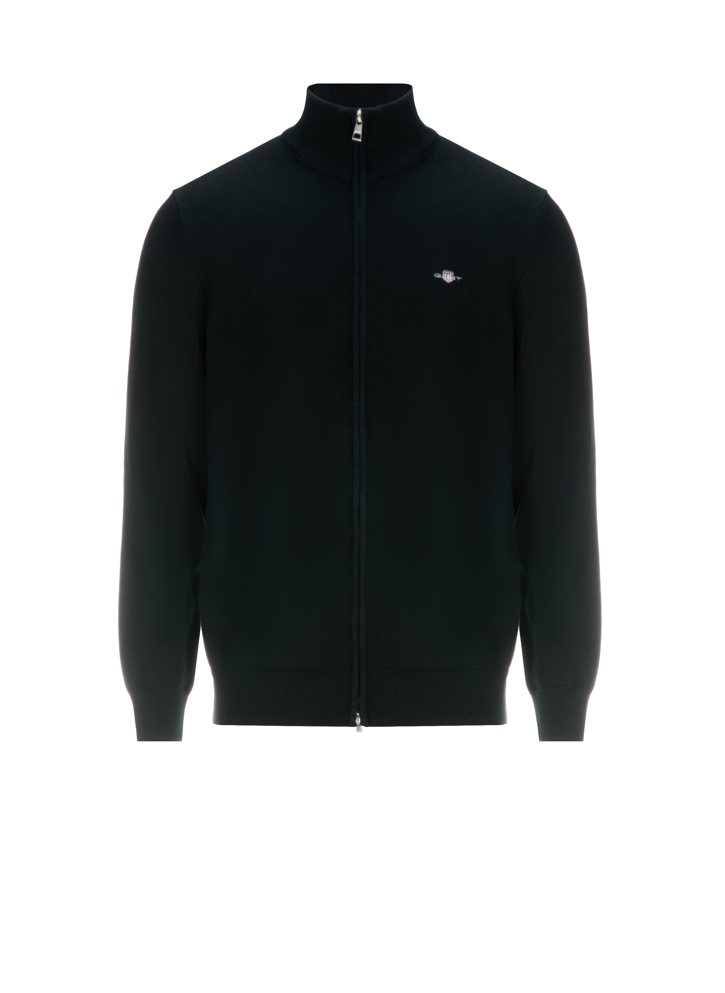 GANT Gilet zippé en coton  Noir