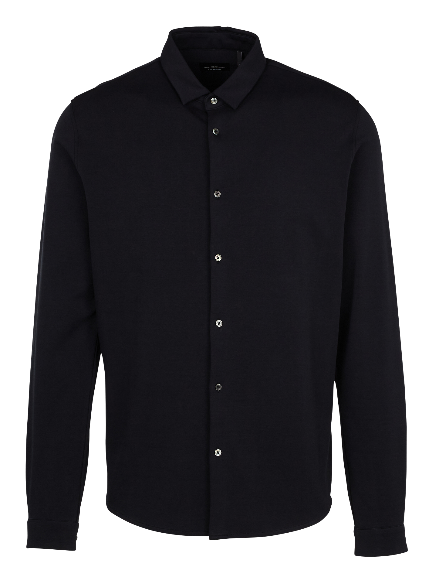 Chemise col classique slim-fit en coton stretch IKKS Bleu