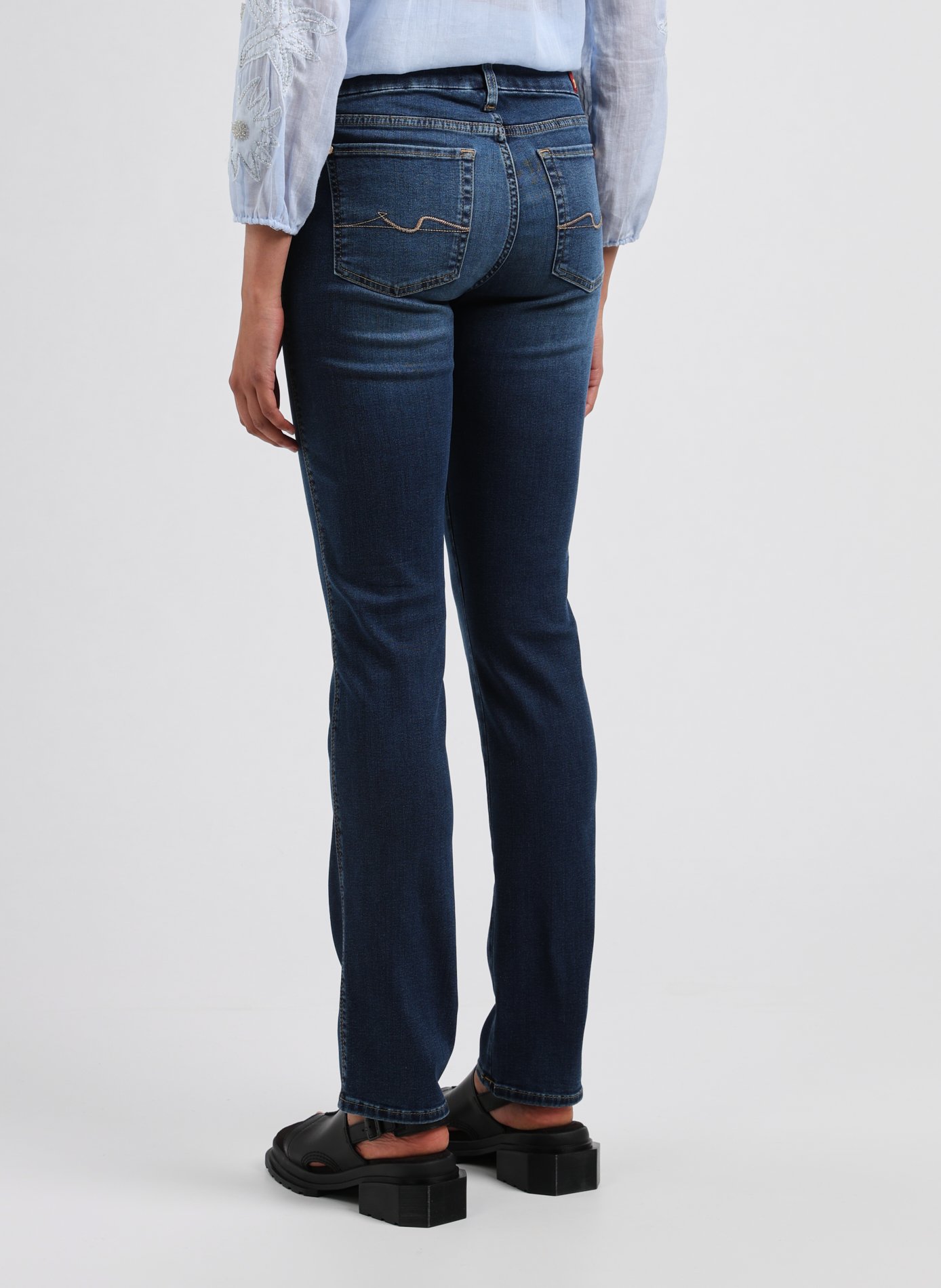 Jean droit Kimmie 7 FOR ALL MANKIND Bleu